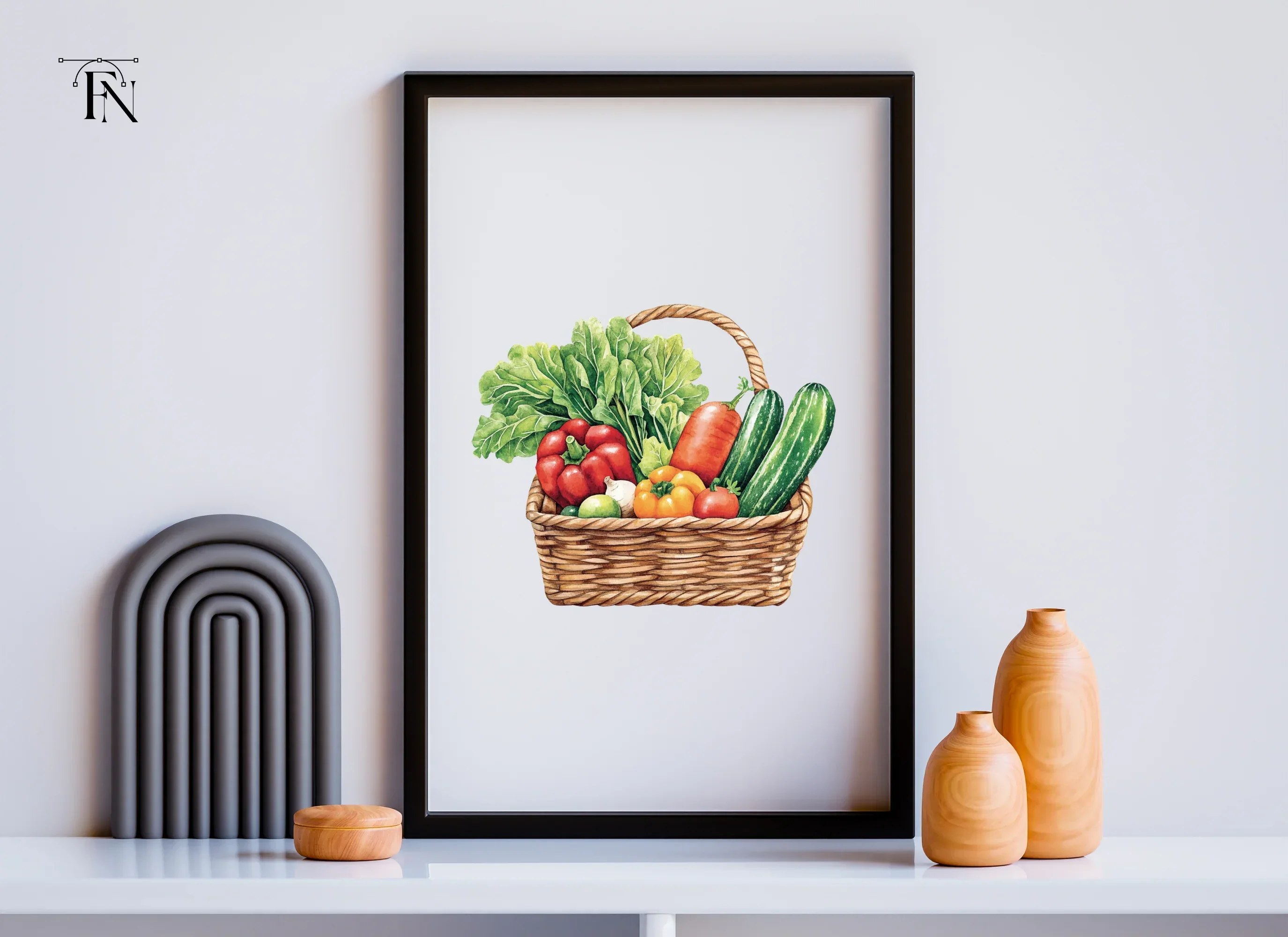Fresh Vegetable Baskets Clipart Bundle - Image 6
