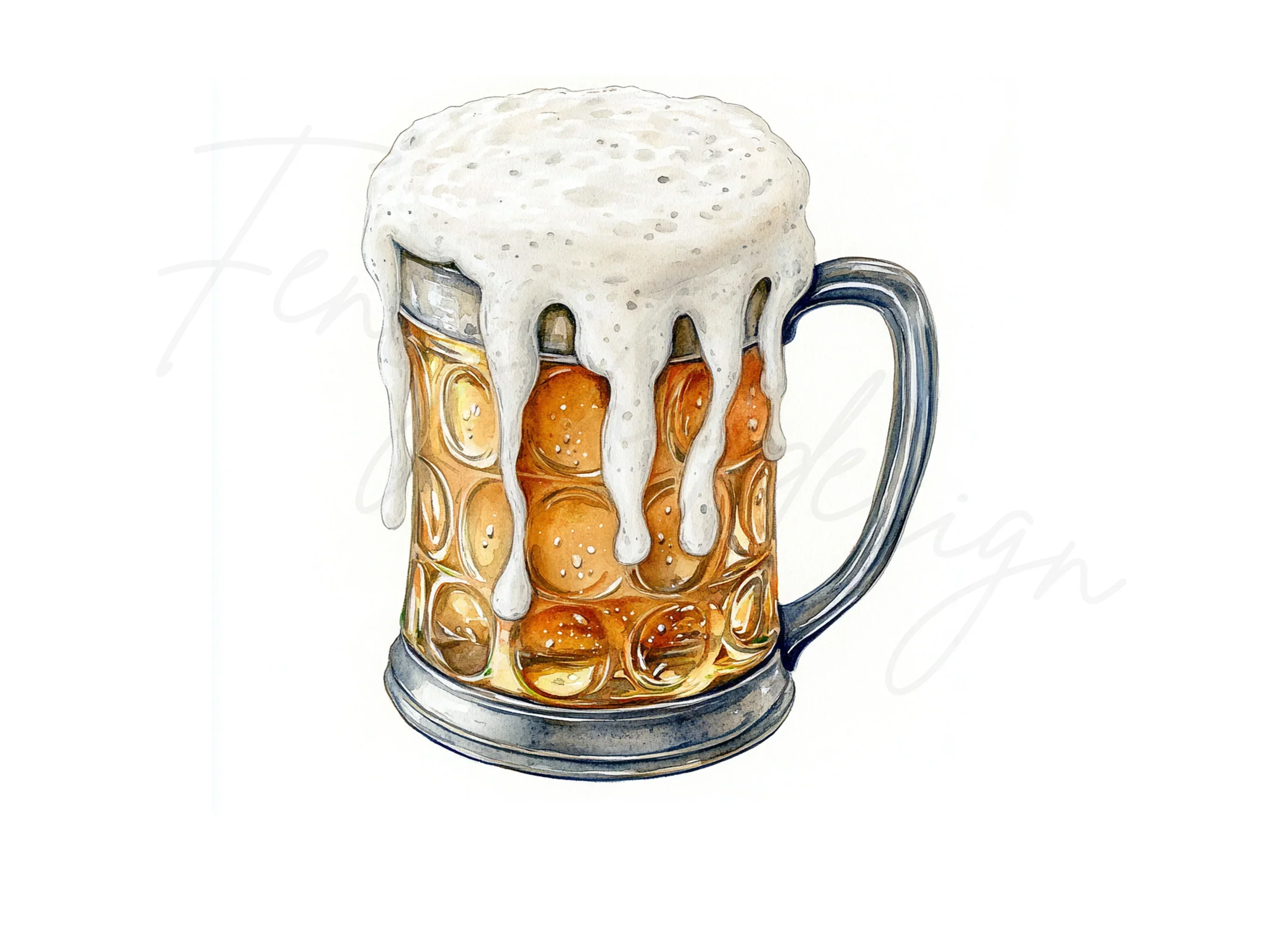 Frothy Beer Mugs Clipart Bundle - Image 2