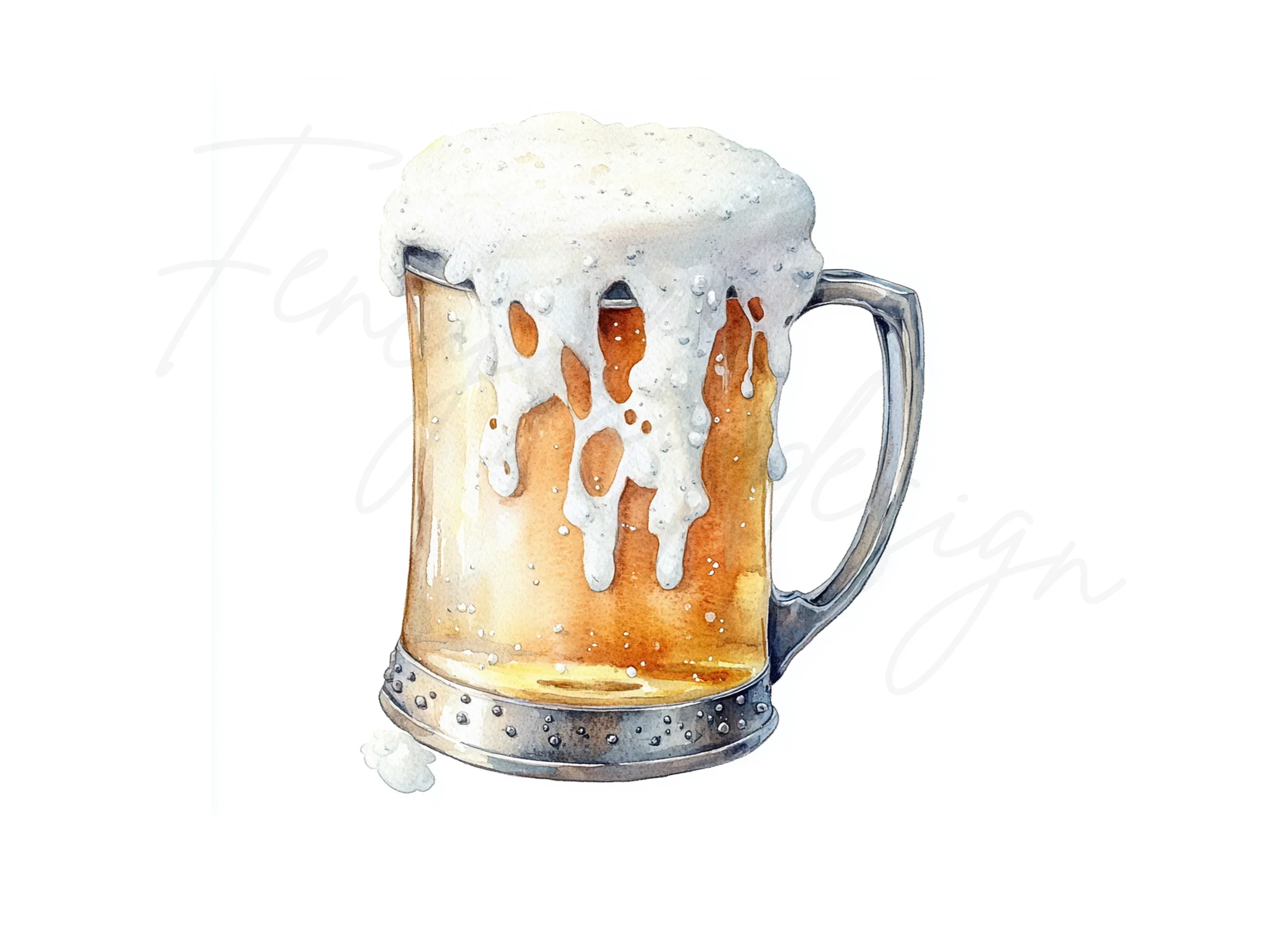 Frothy Beer Mugs Clipart Bundle - Image 3
