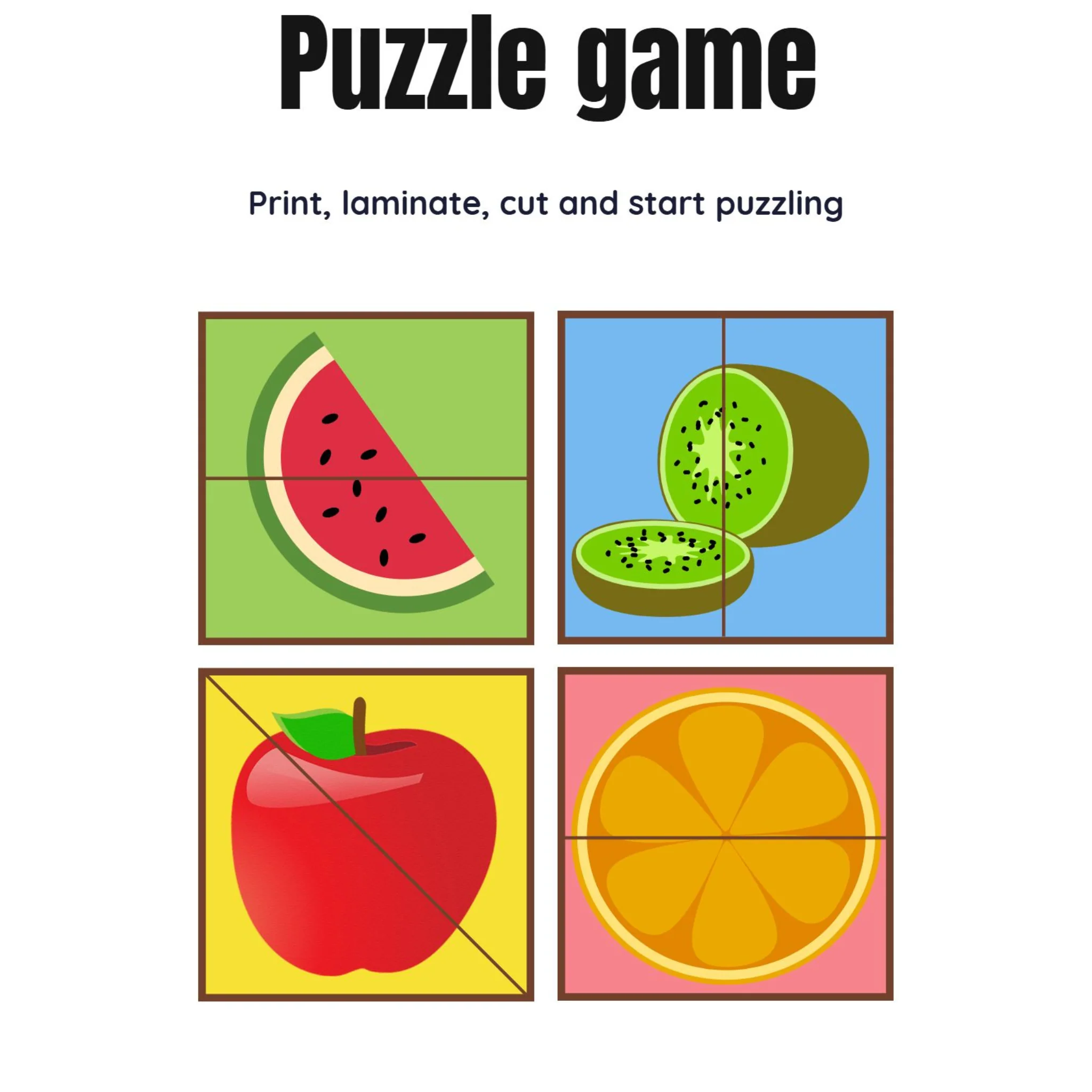 Fruit and Alphabet Puzzle Game - Image 2