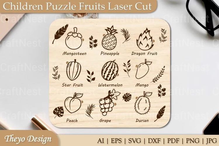 Fruits Puzzle SVG - Image 2