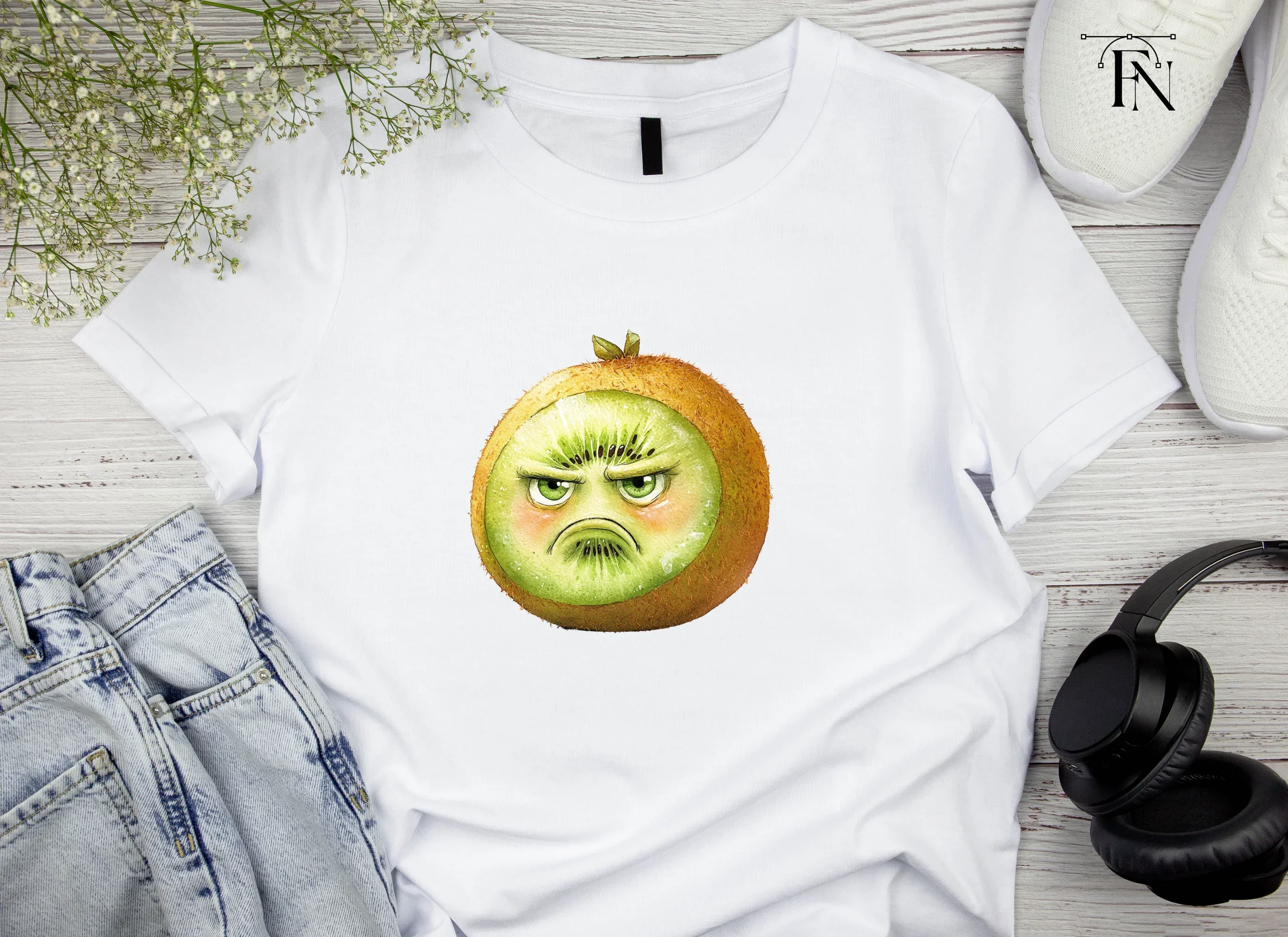 Funny Angry Kiwi Fruit Clipart Bundle - Image 4