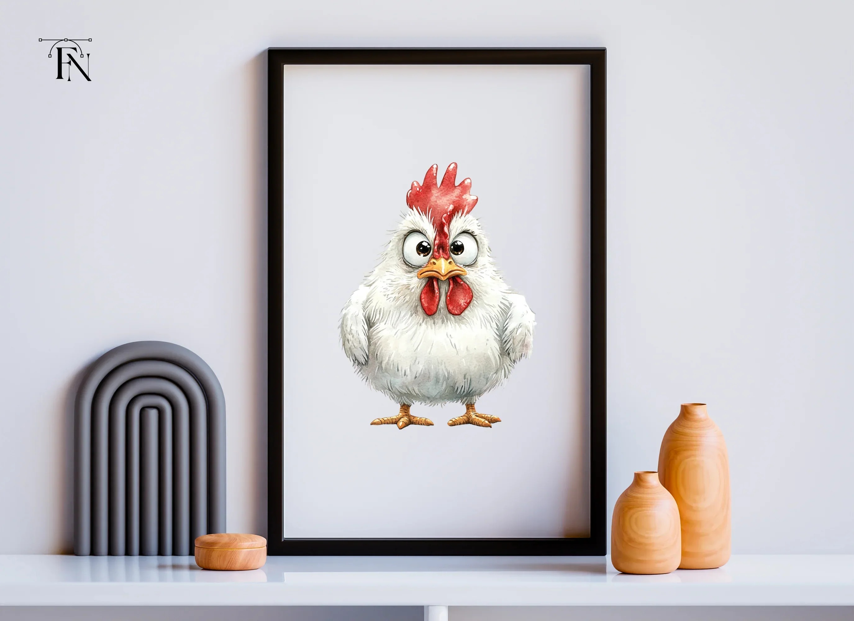Funny Cartoon Chicken Faces Clipart Bundle - Image 6