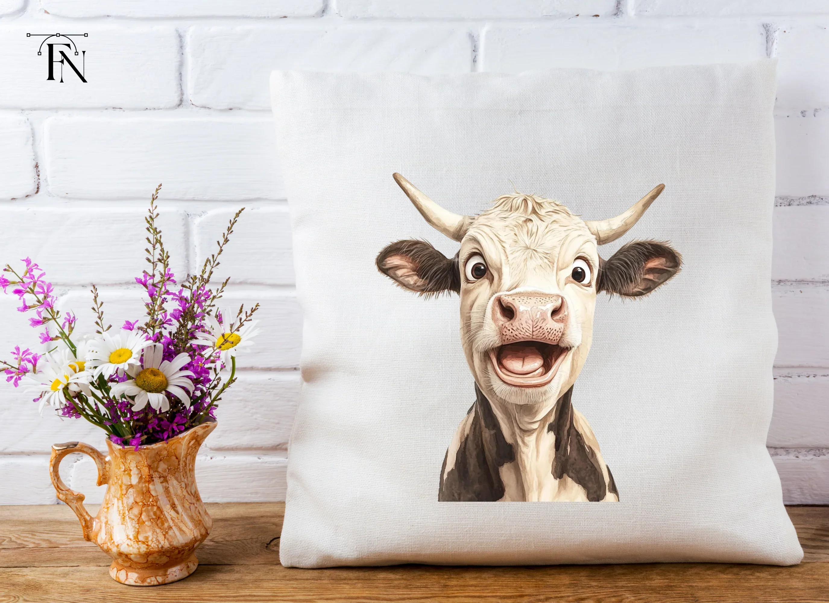 Funny Cartoon Cow Faces Clipart Bundle - Image 4