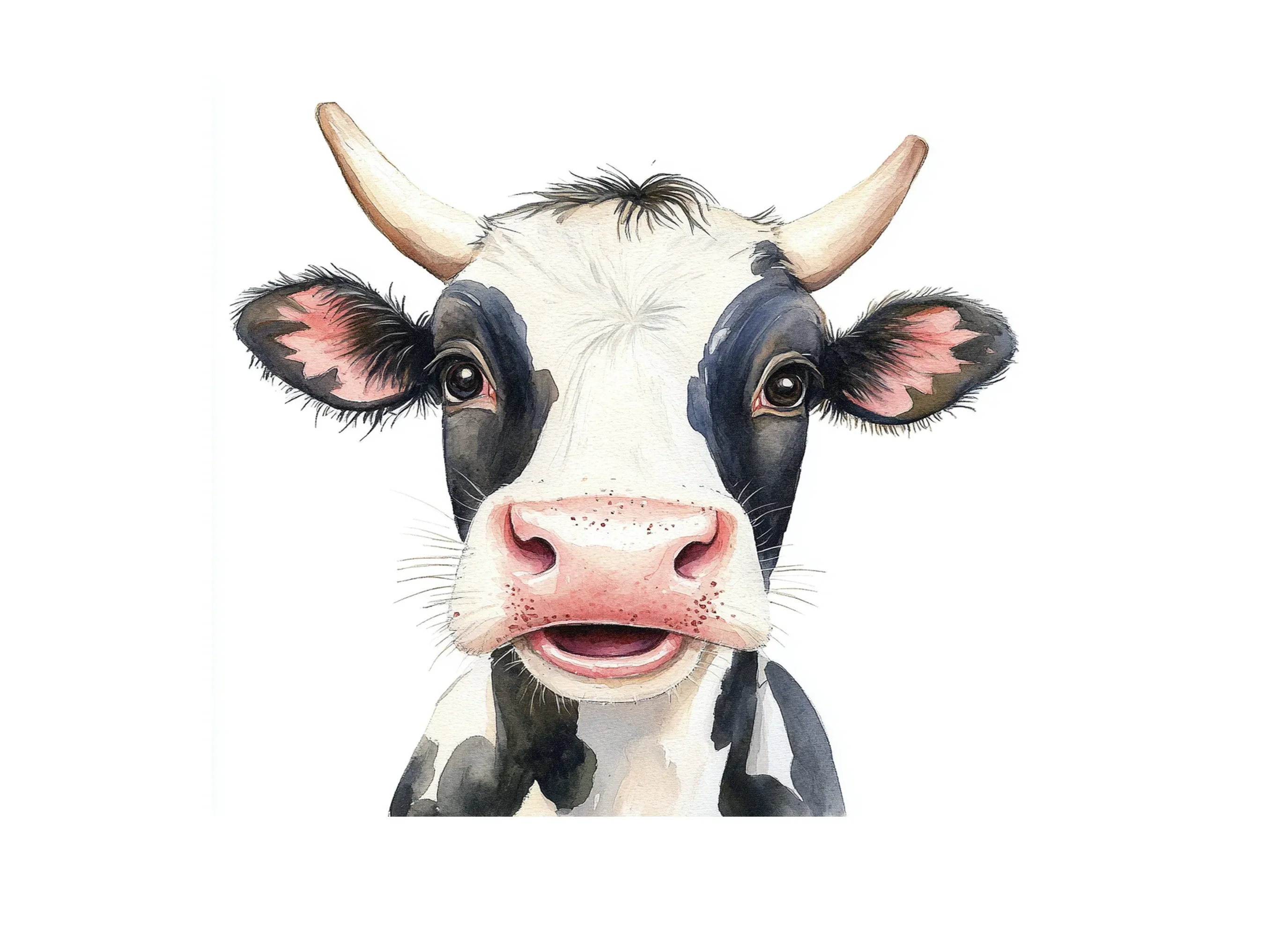 Funny Holstein Cow Faces Clipart Bundle - Image 3