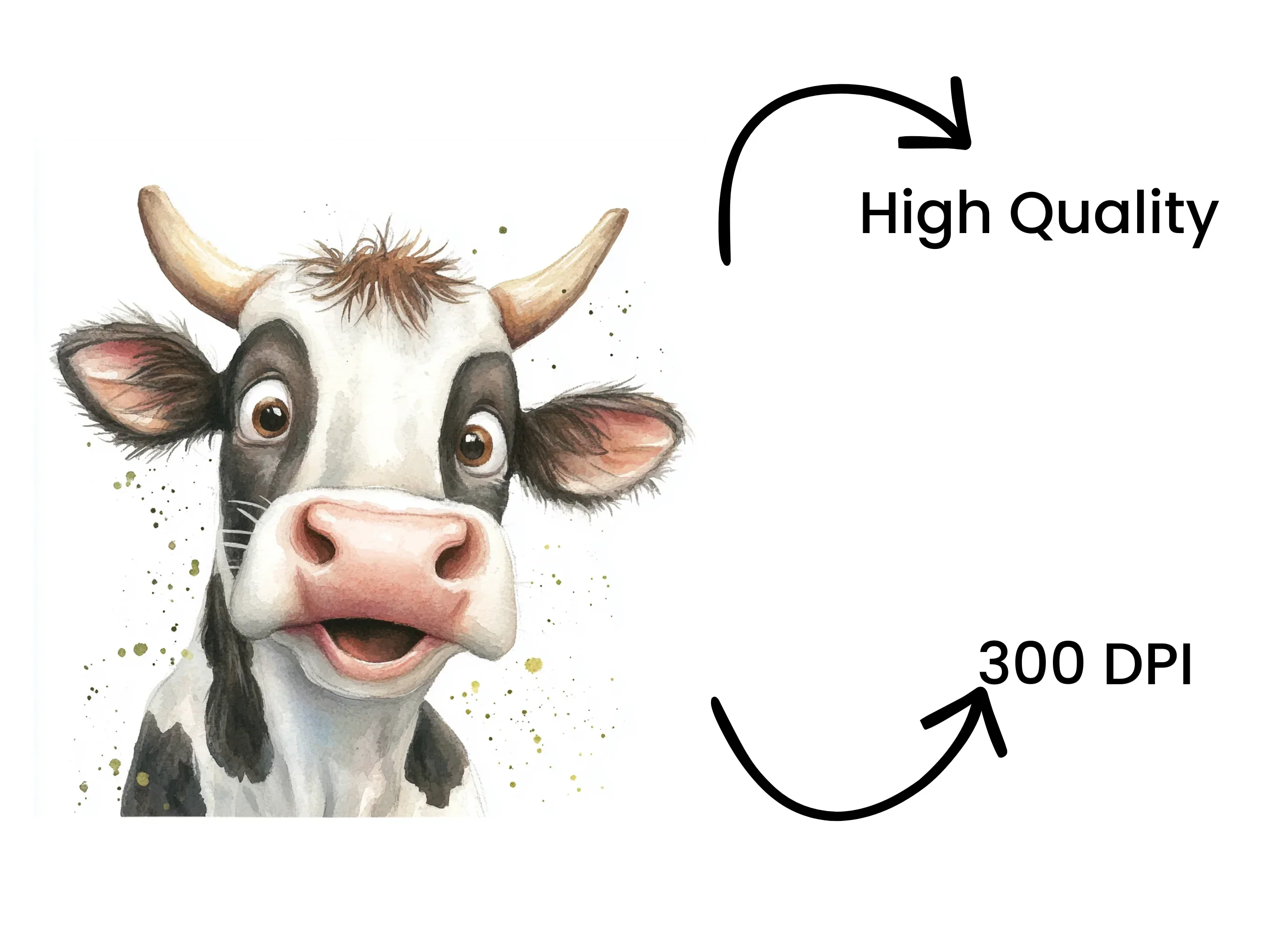 Funny Holstein Cow Faces Clipart Bundle - Image 4