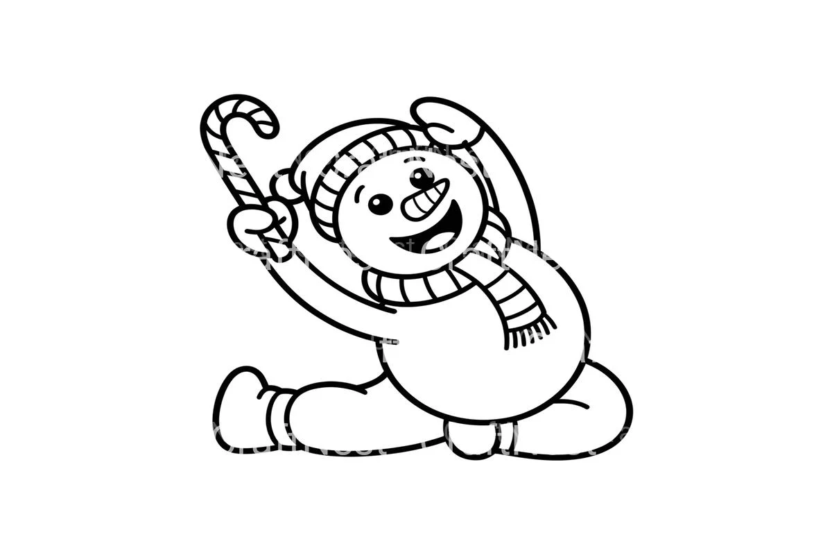 Funny Snowman Christmas Coloring Books - Image 3