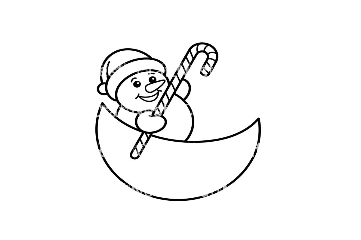 Funny Snowman Christmas Coloring Books - Image 4