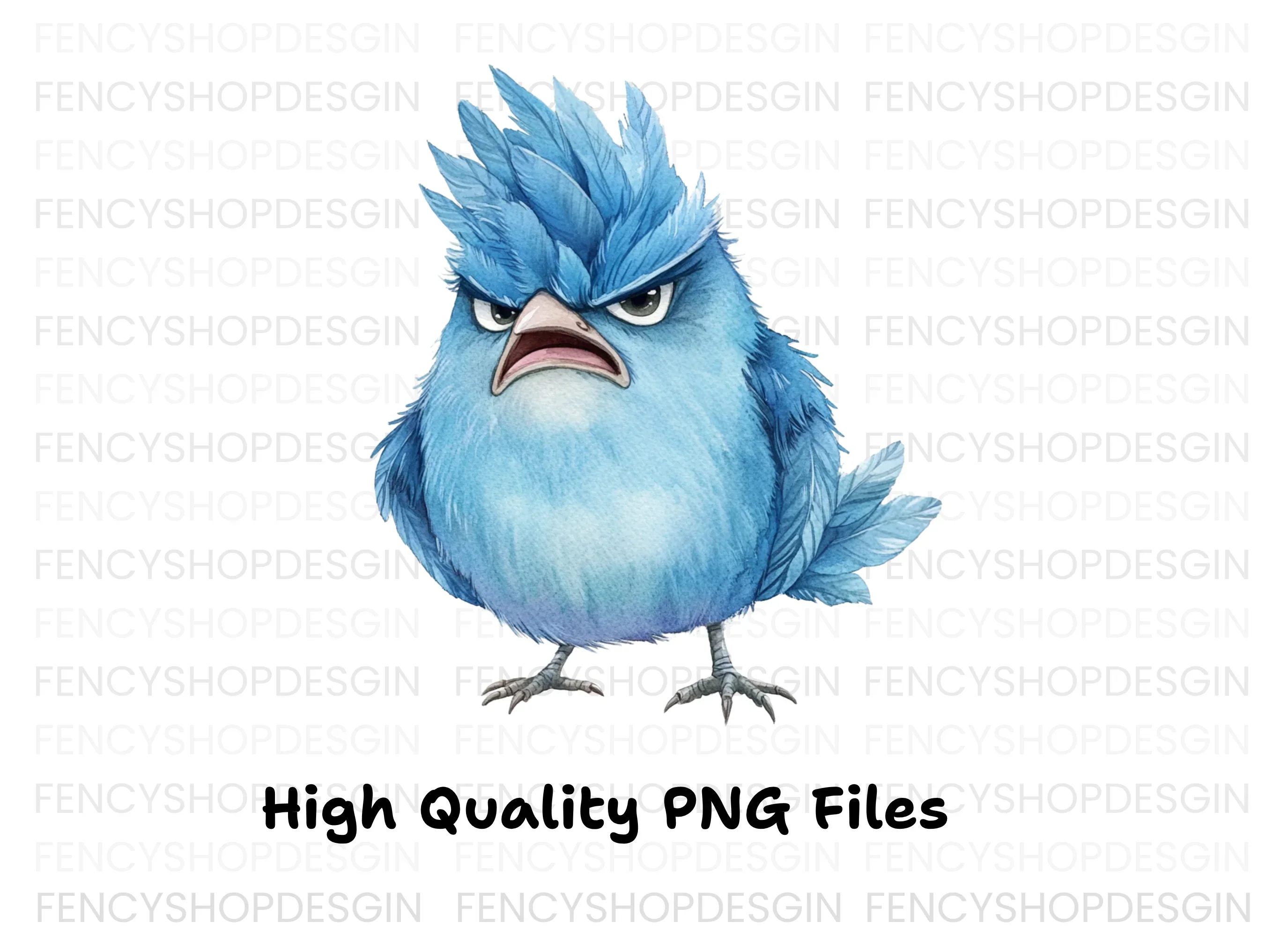 Furious Blue Bird Clipart Bundle - Image 2
