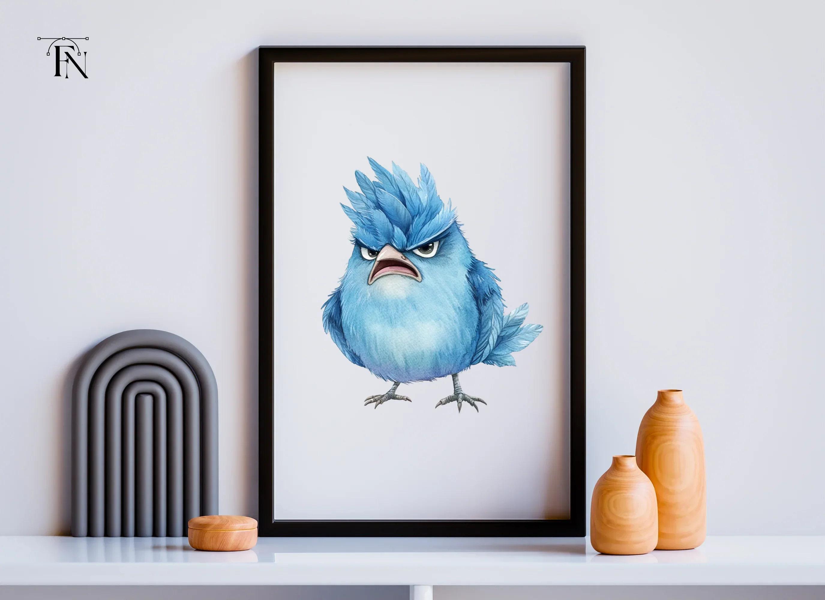 Furious Blue Bird Clipart Bundle - Image 3