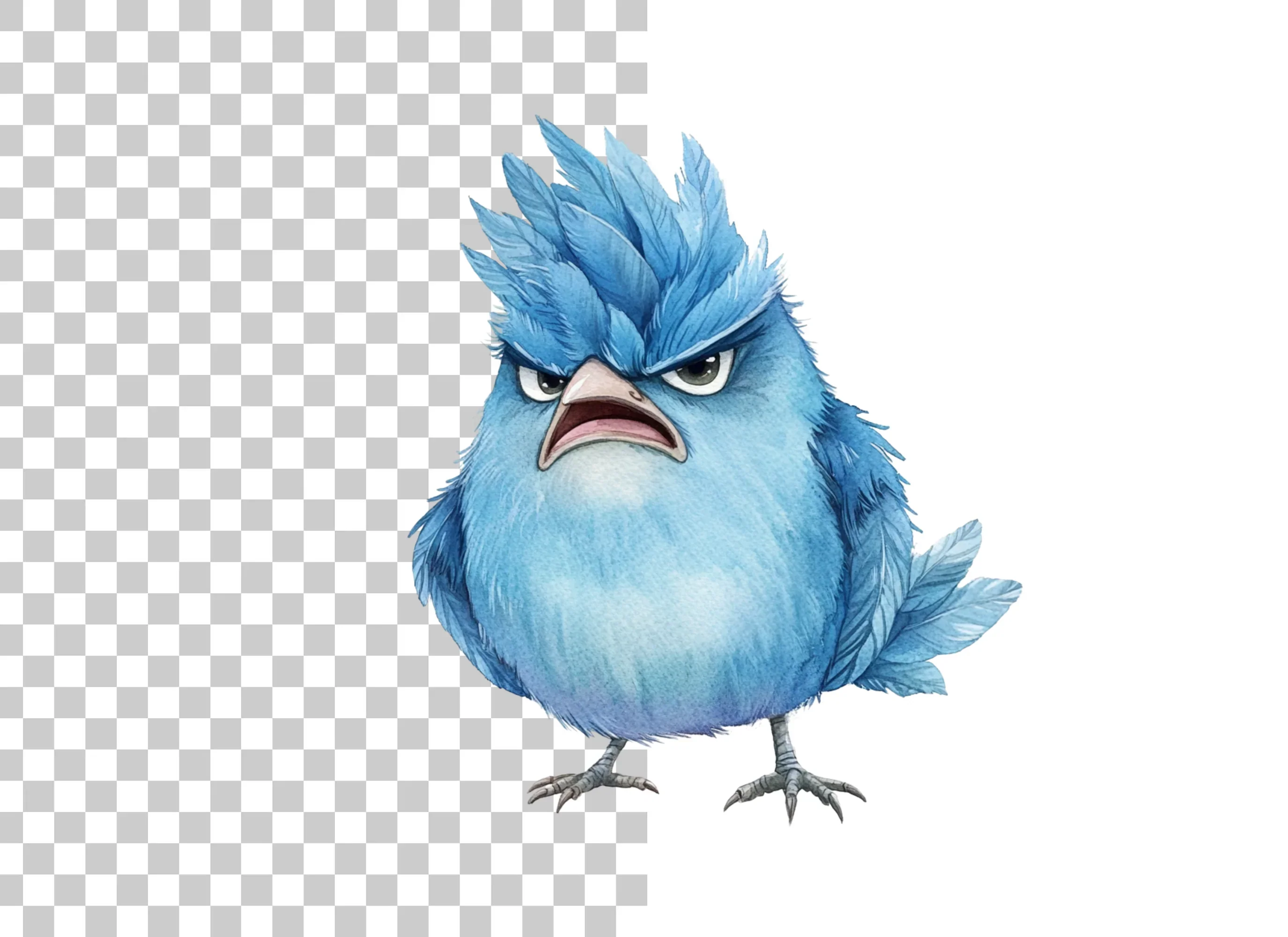 Furious Blue Bird Clipart Bundle - Image 6