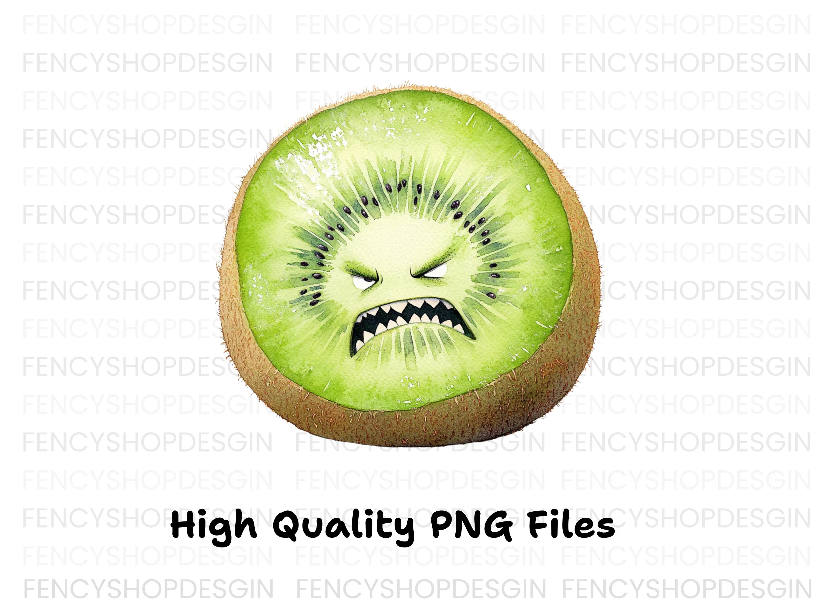Furious Kiwi Fruit Character Clipart Bundle - Image 2