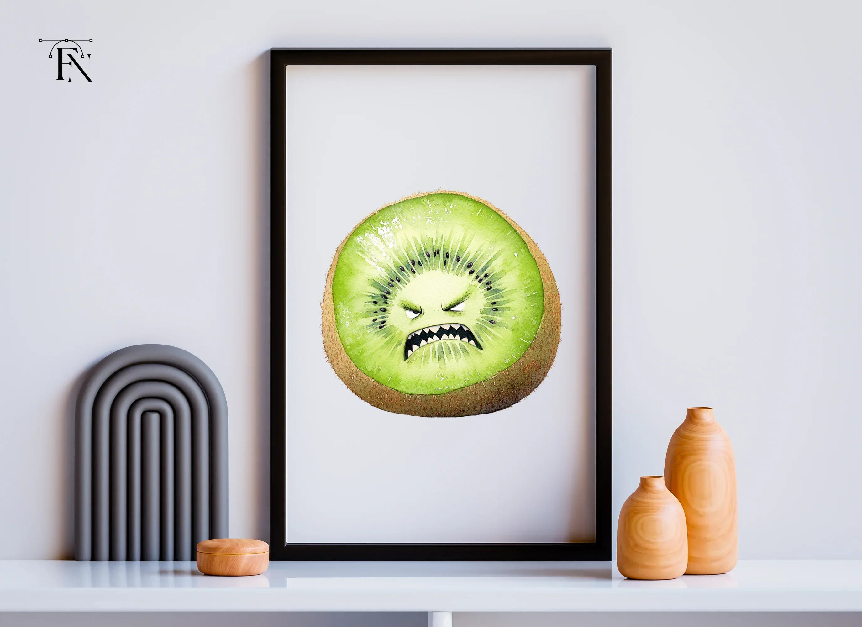 Furious Kiwi Fruit Character Clipart Bundle - Image 3