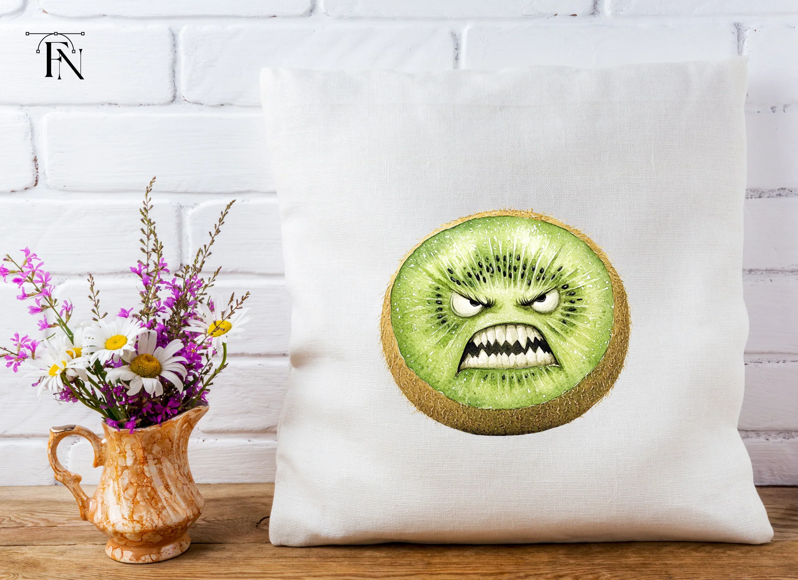 Furious Kiwi Fruit Character Clipart Bundle - Image 4
