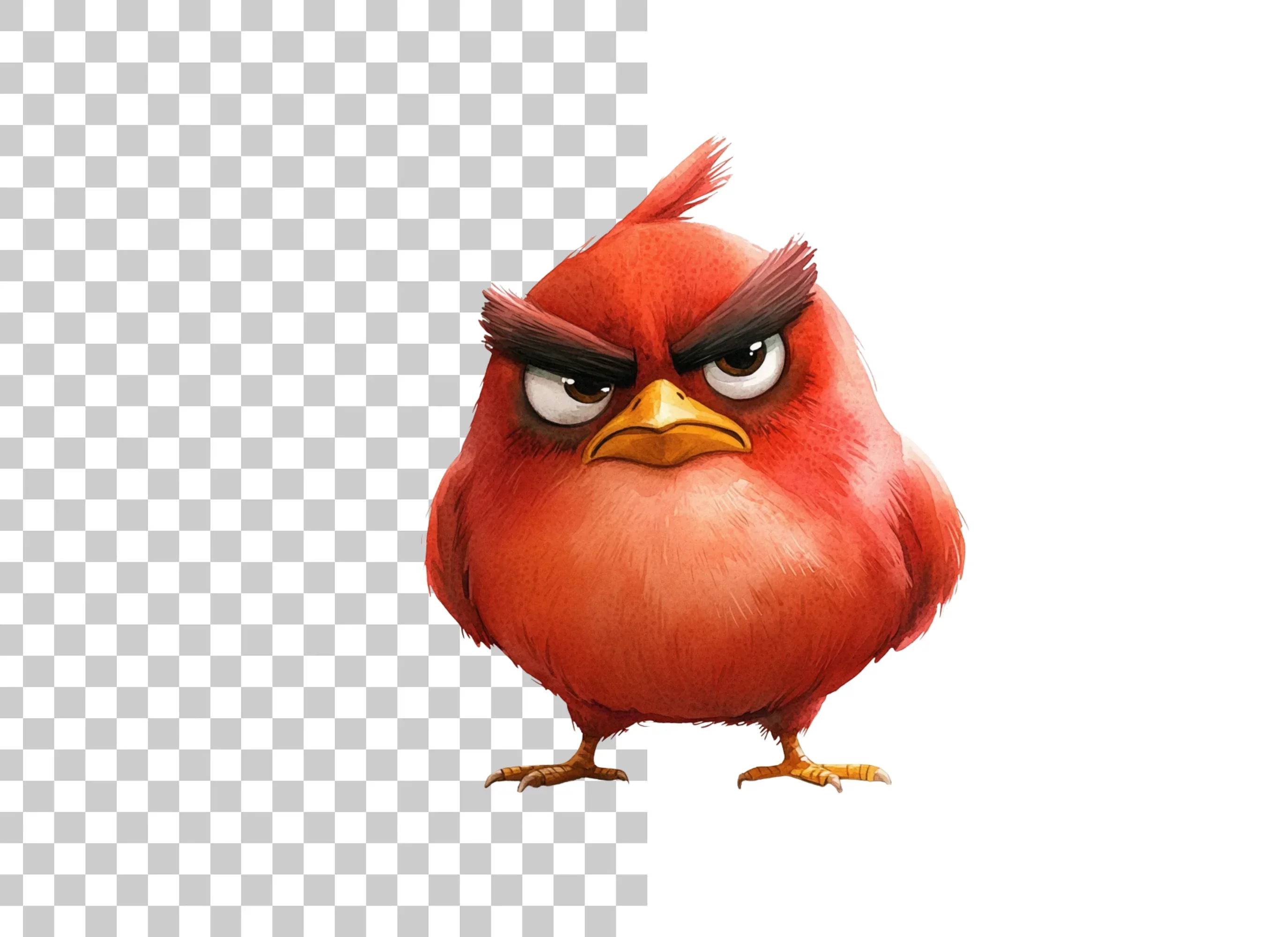 Furious Red Bird Cartoon Clipart Bundle - Image 2