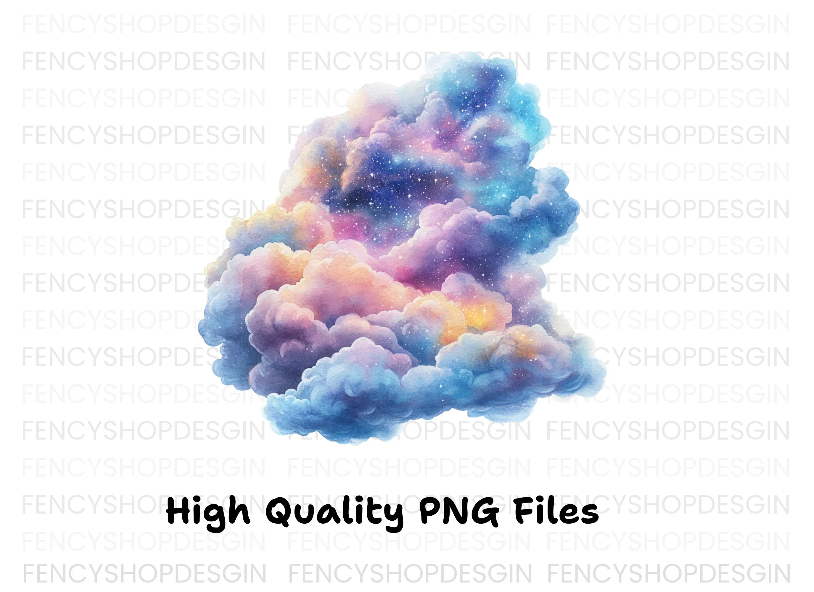 Galaxy Cloud Clipart Bundle - Image 3