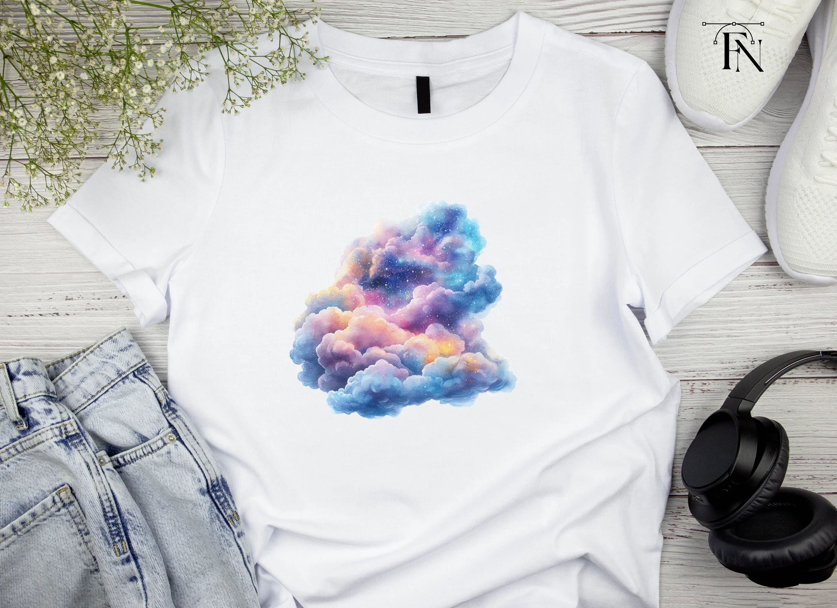 Galaxy Cloud Clipart Bundle - Image 4