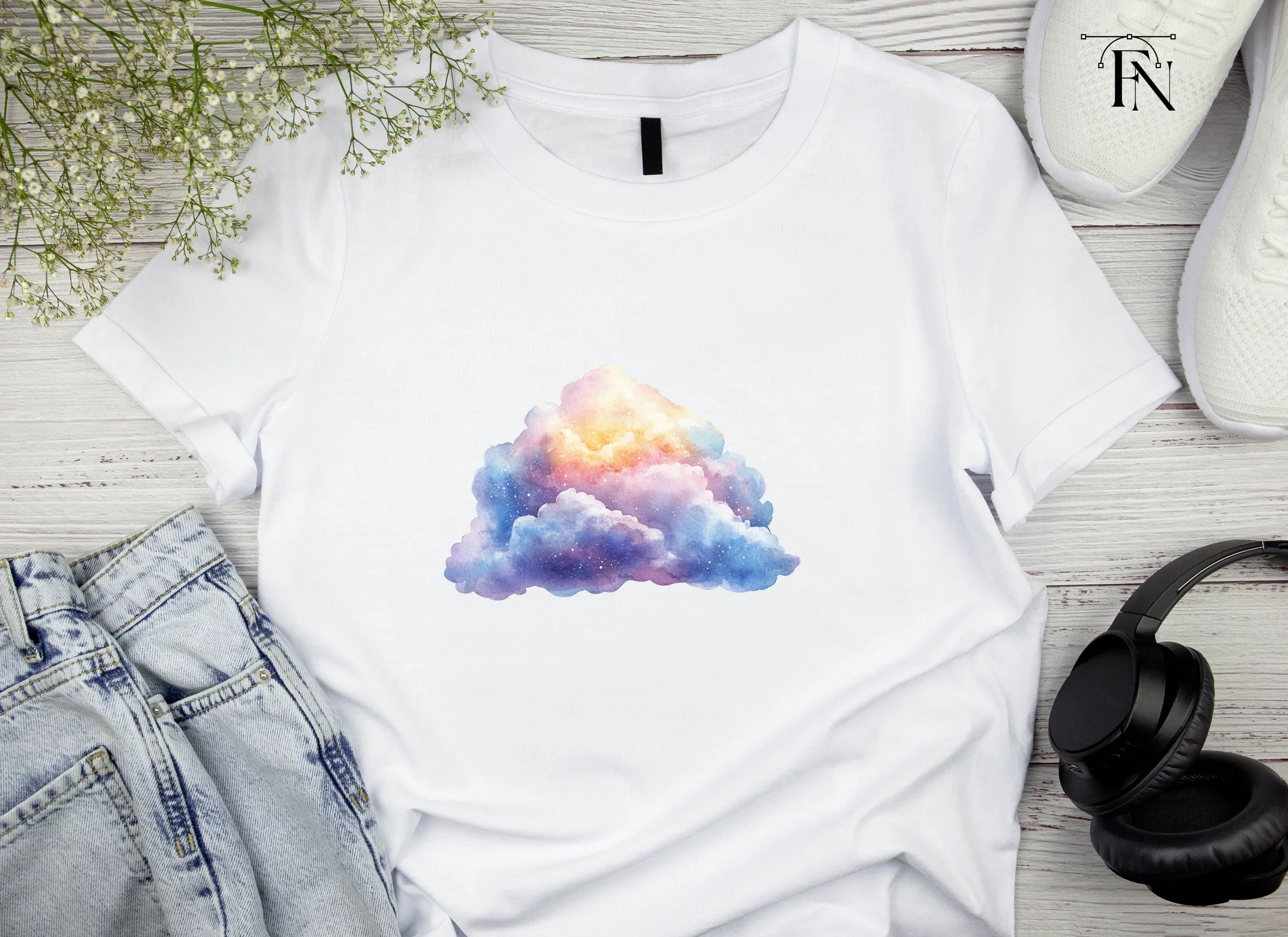 Galaxy Clouds Clipart Bundle - Image 2