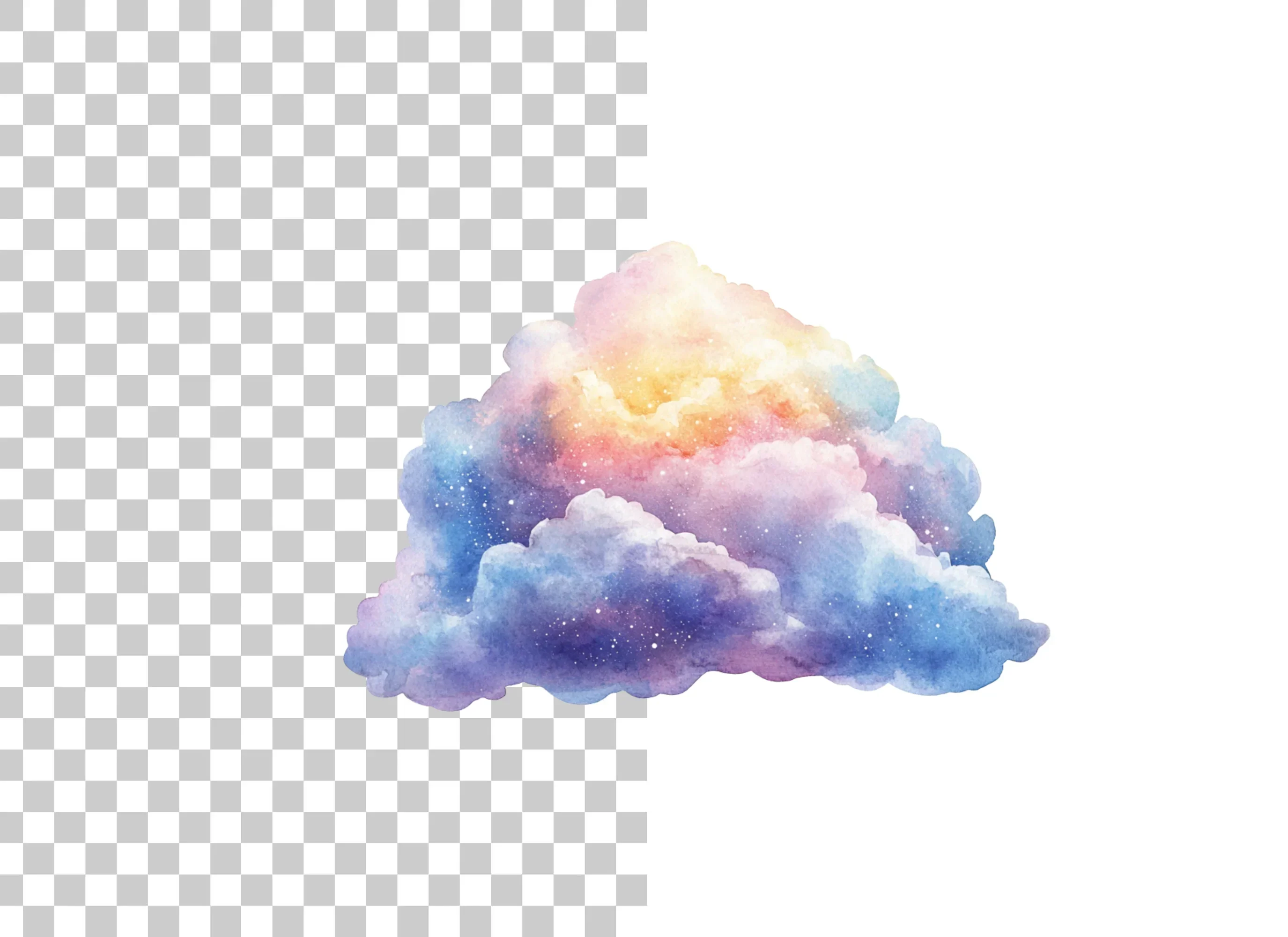 Galaxy Clouds Clipart Bundle - Image 6