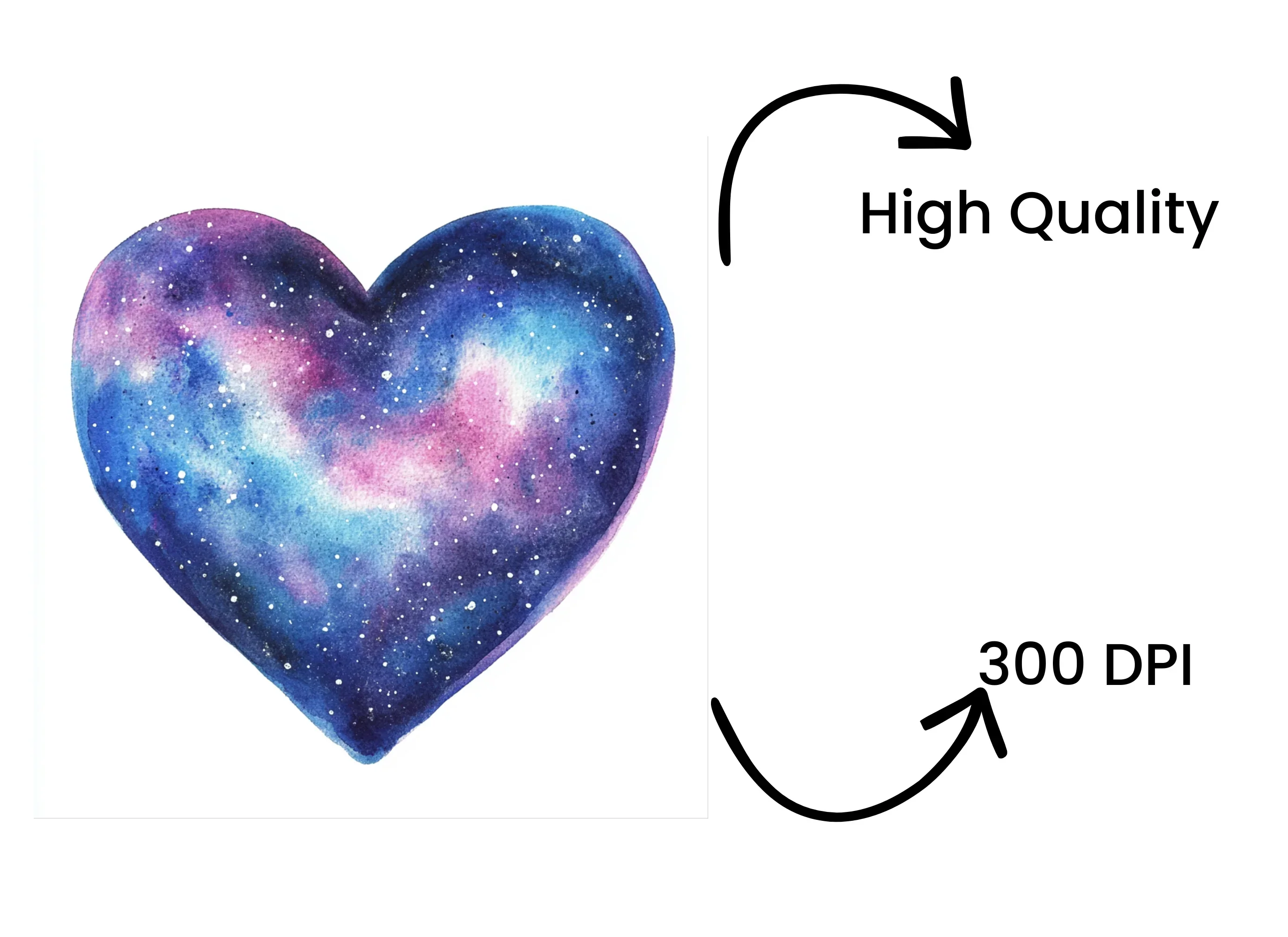 Galaxy Hearts Clipart Bundle - Image 4