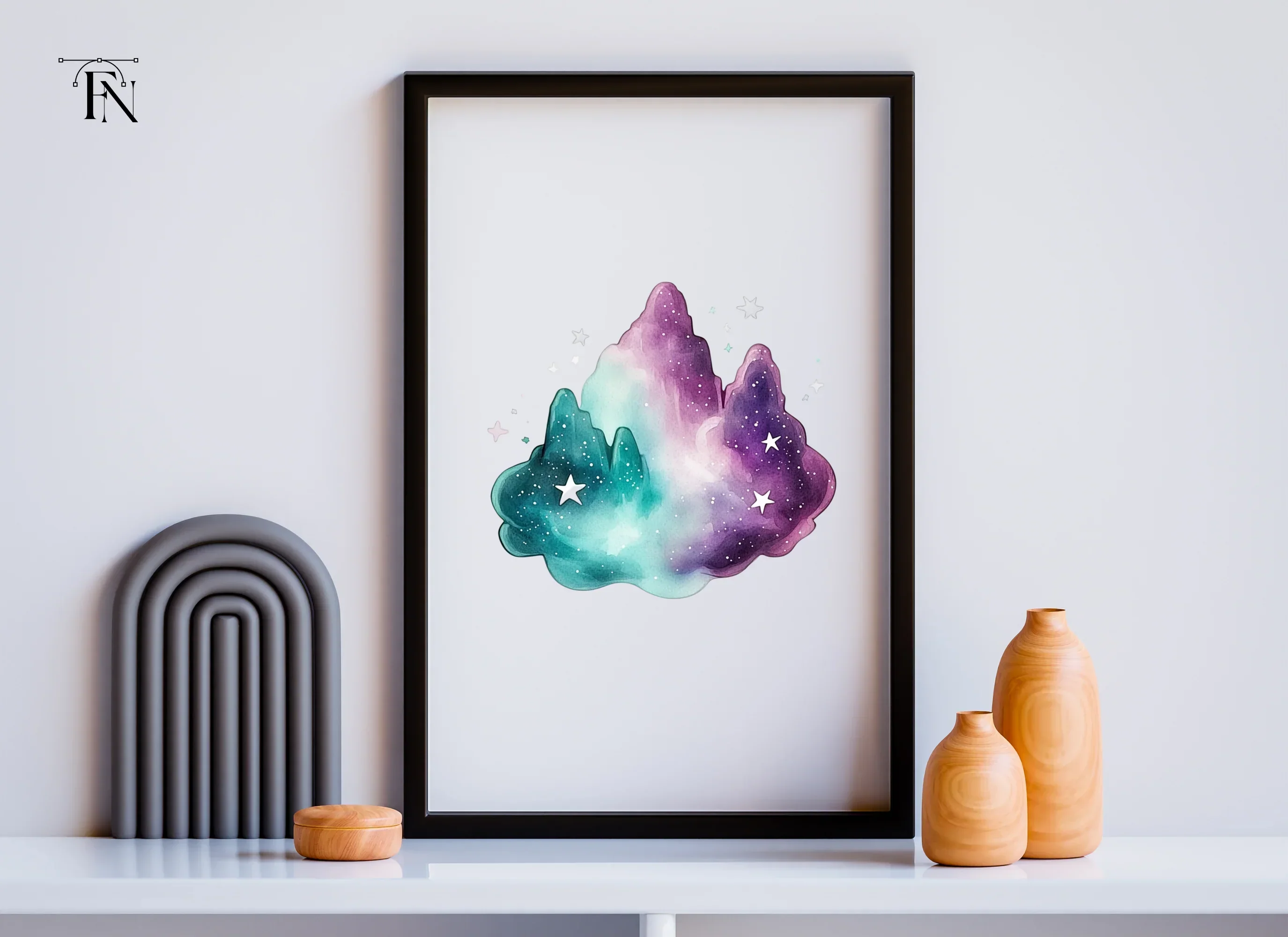 Galaxy Starry Cloud Clipart Bundle - Image 6