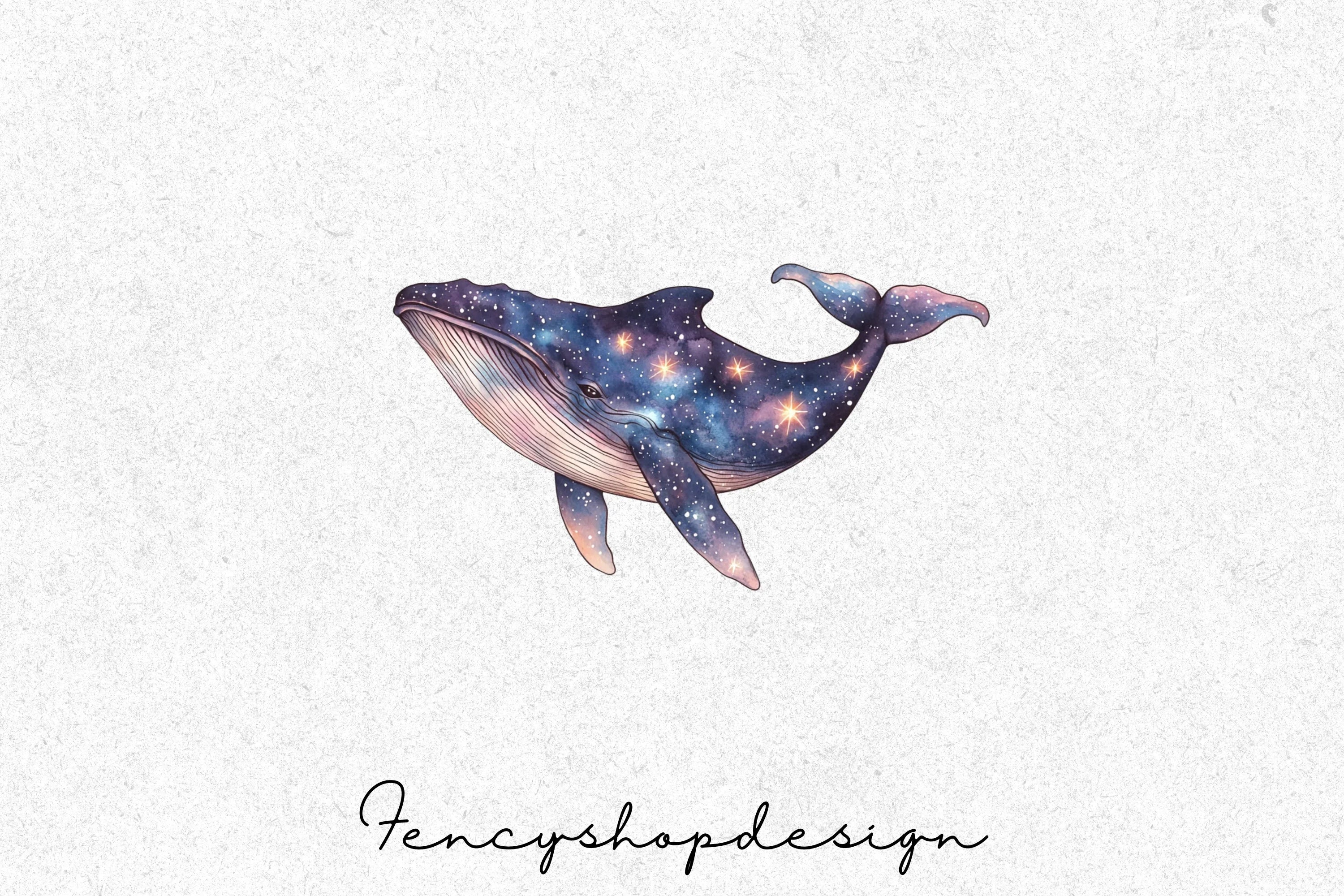 Galaxy Whale Clipart Bundle - Image 3
