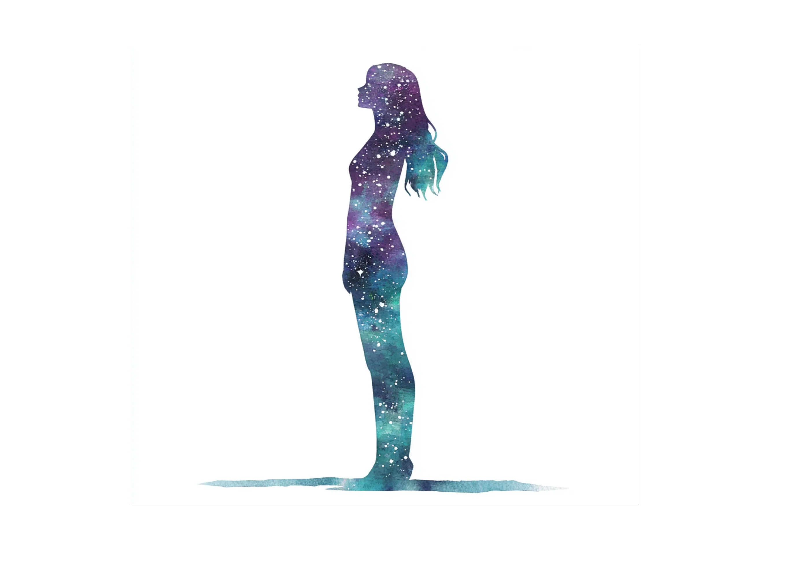 Galaxy Woman Silhouette Clipart Bundle - Image 2