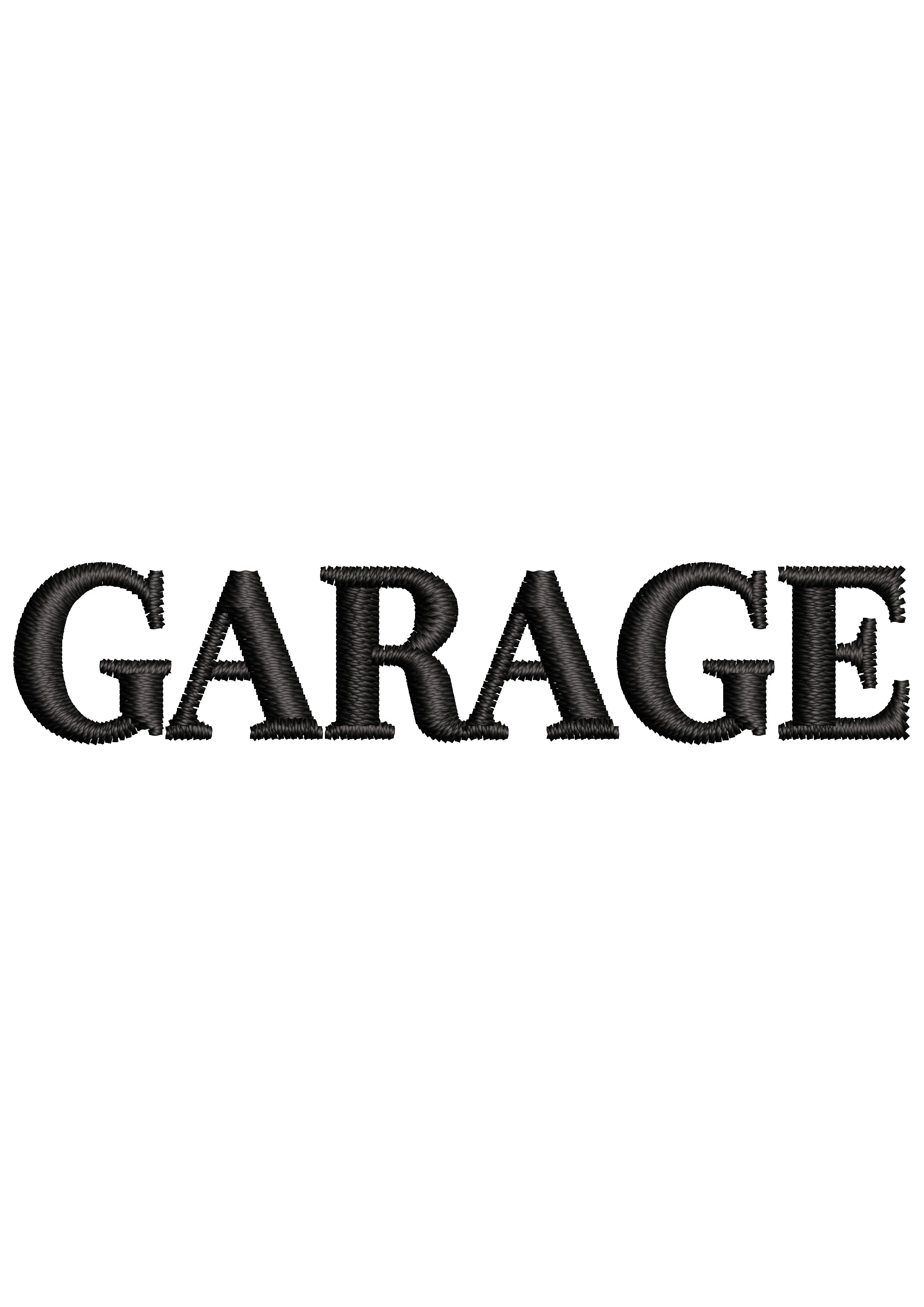 Garage Embroidery Design
