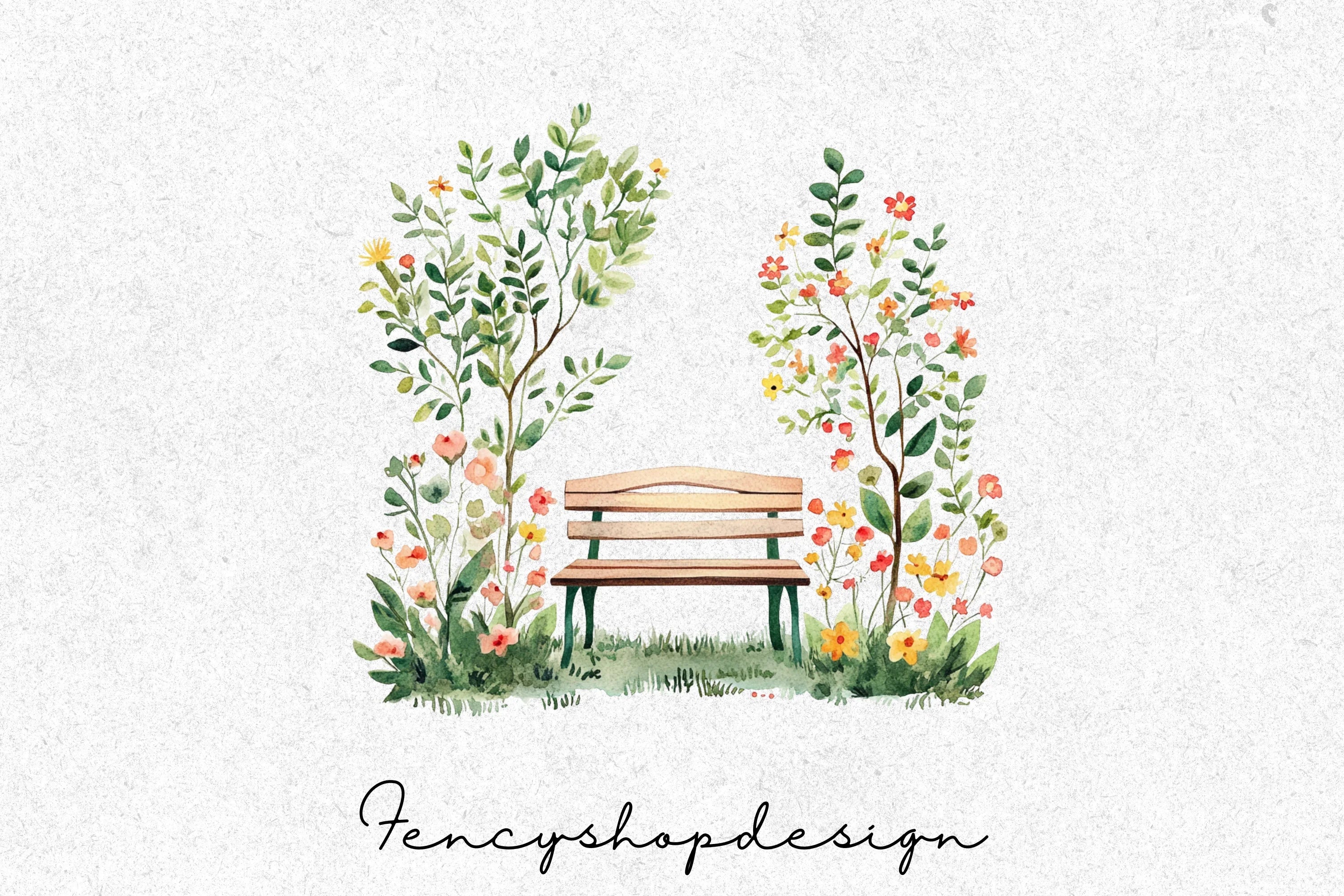 Garden Benches Clipart Bundle - Image 4