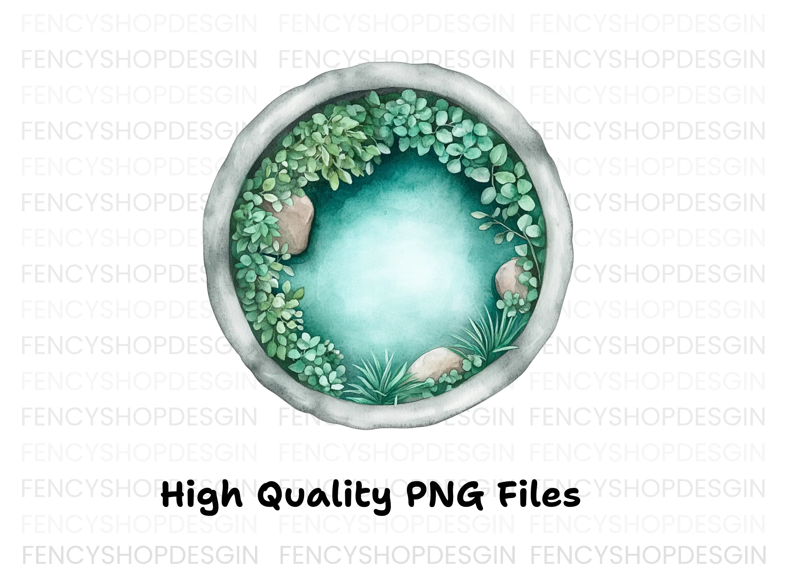 Garden Pond Clipart Bundle - Image 3