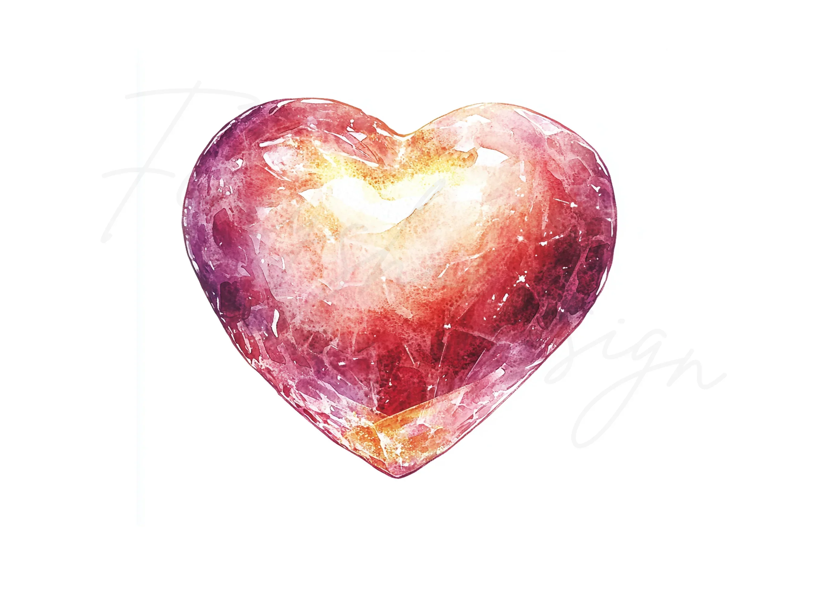 Gemstone Hearts Clipart Bundle - Image 2