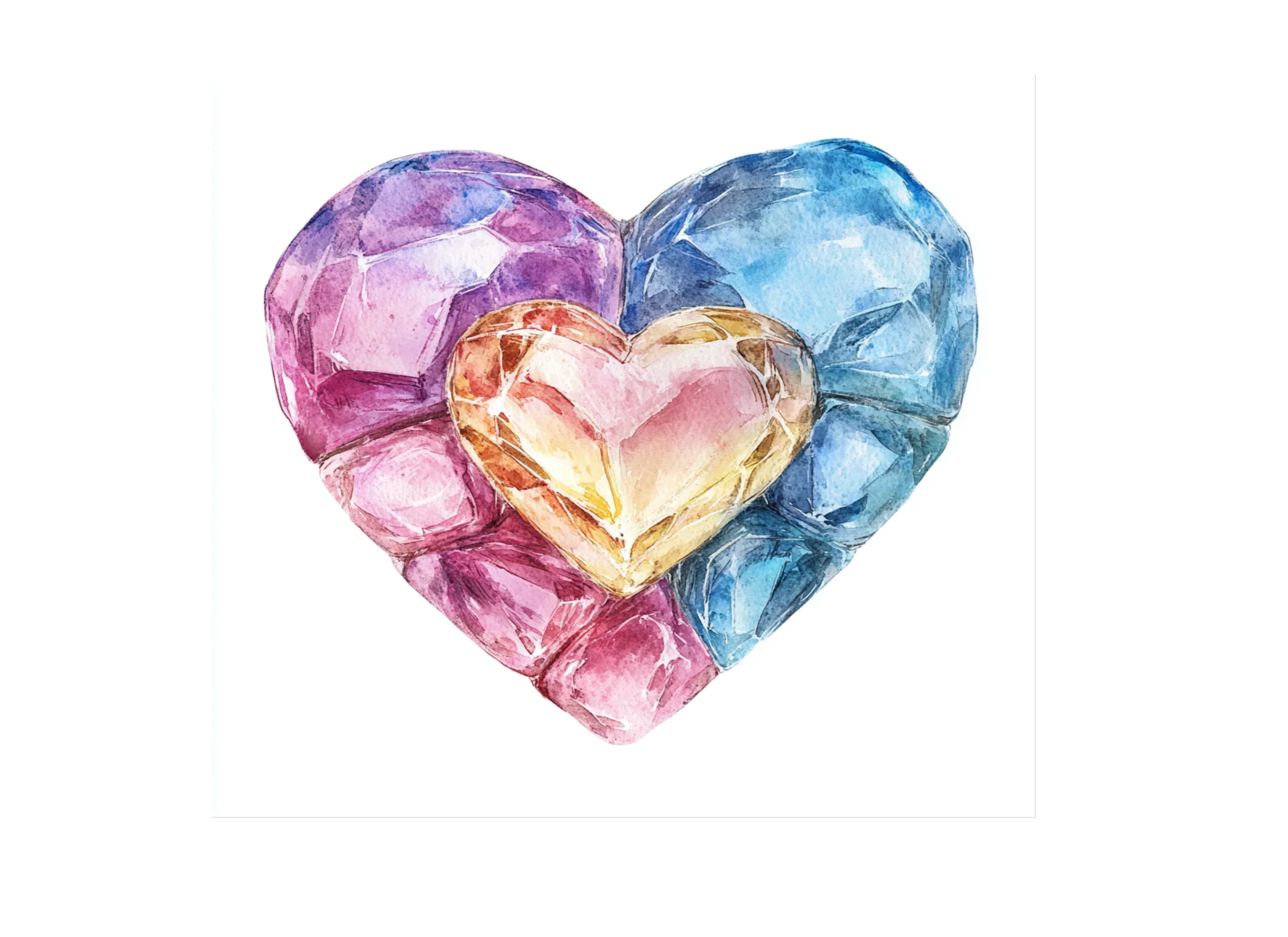 Gemstone Hearts Clipart Bundle - Image 3