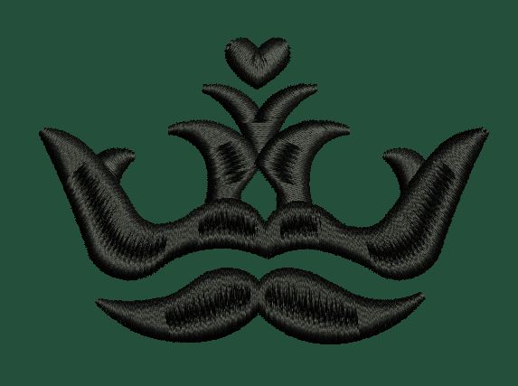 Gentleman Crest Embroidery Design