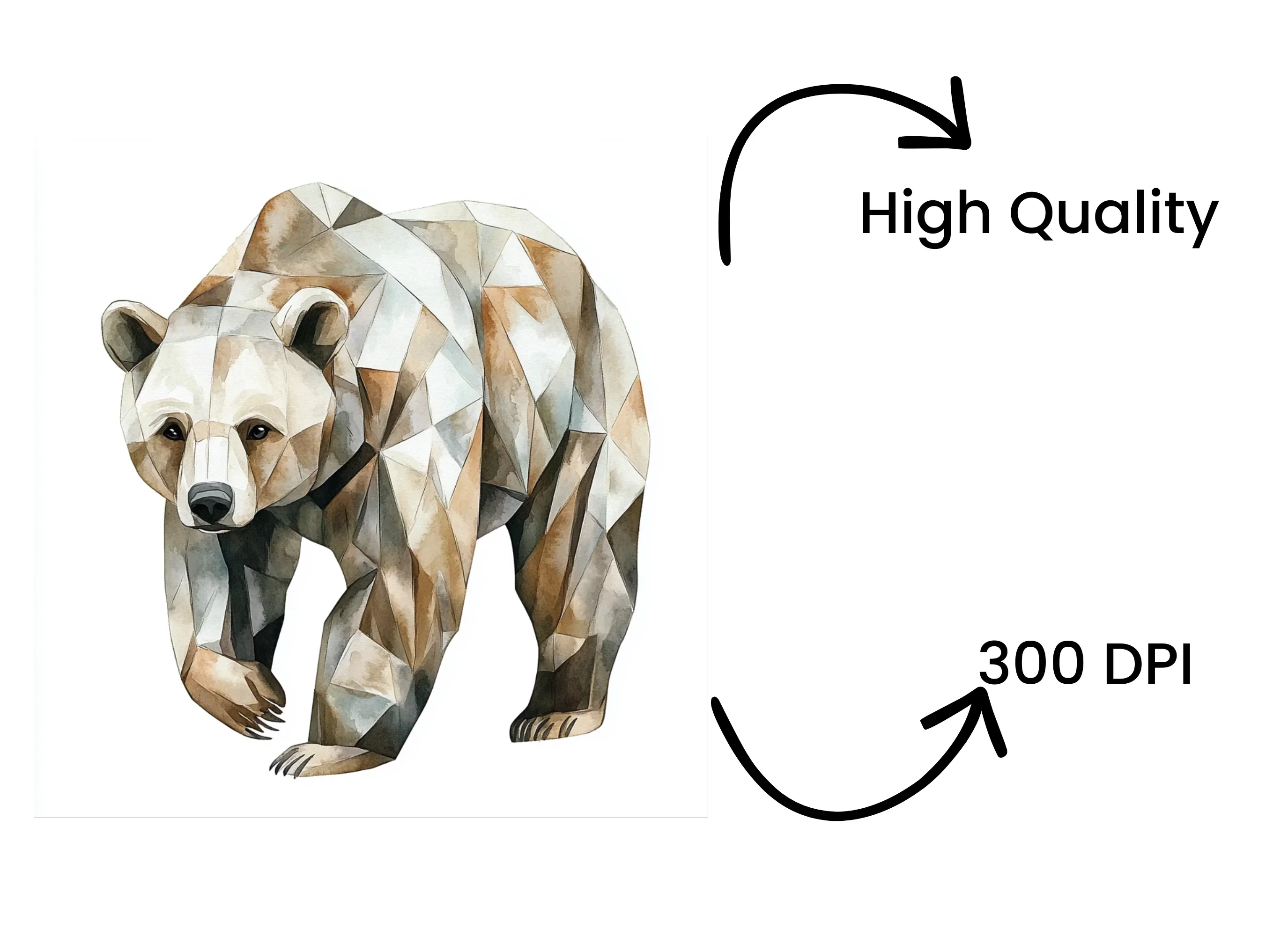 Geometric Bear Clipart Bundle - Image 4