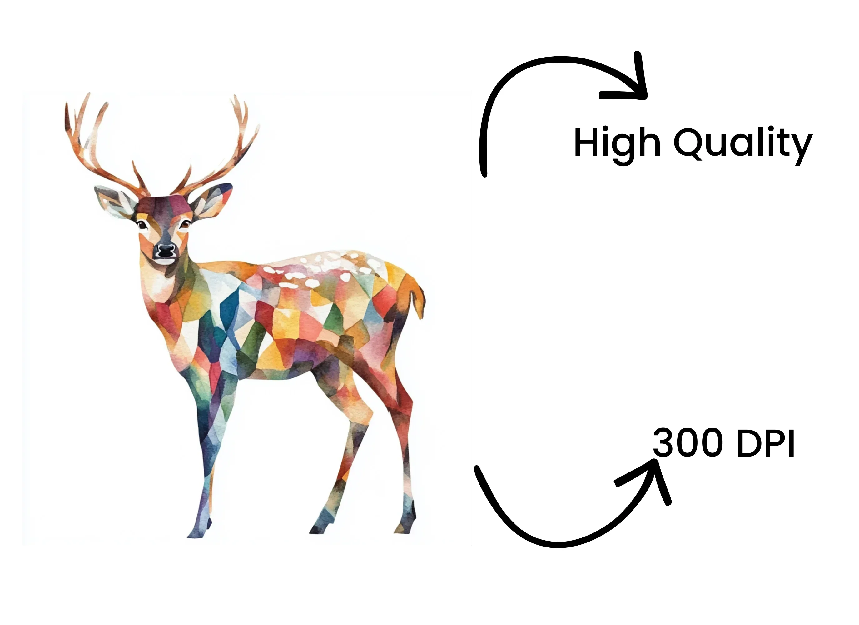 Geometric Deer Clipart Bundle - Image 4