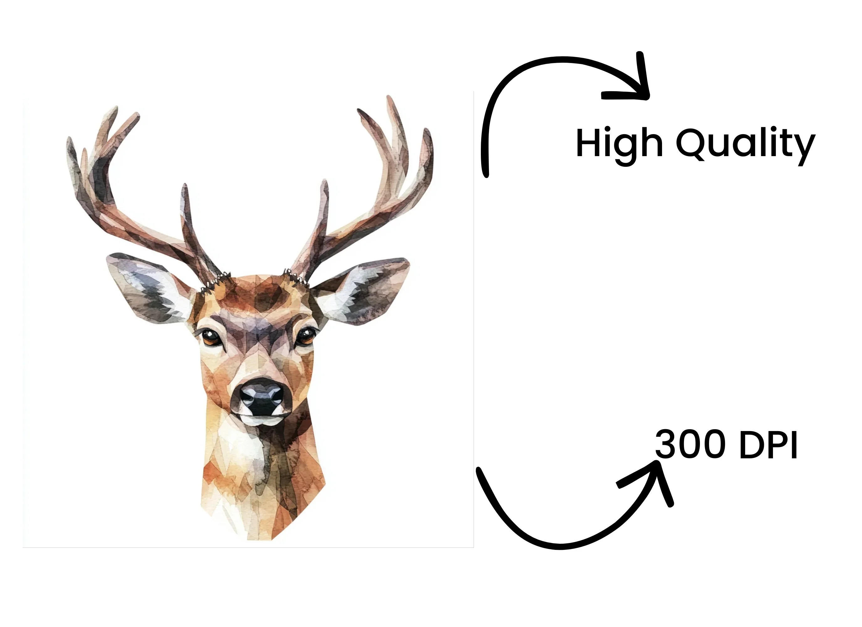 Geometric Deer Head Clipart Bundle - Image 4