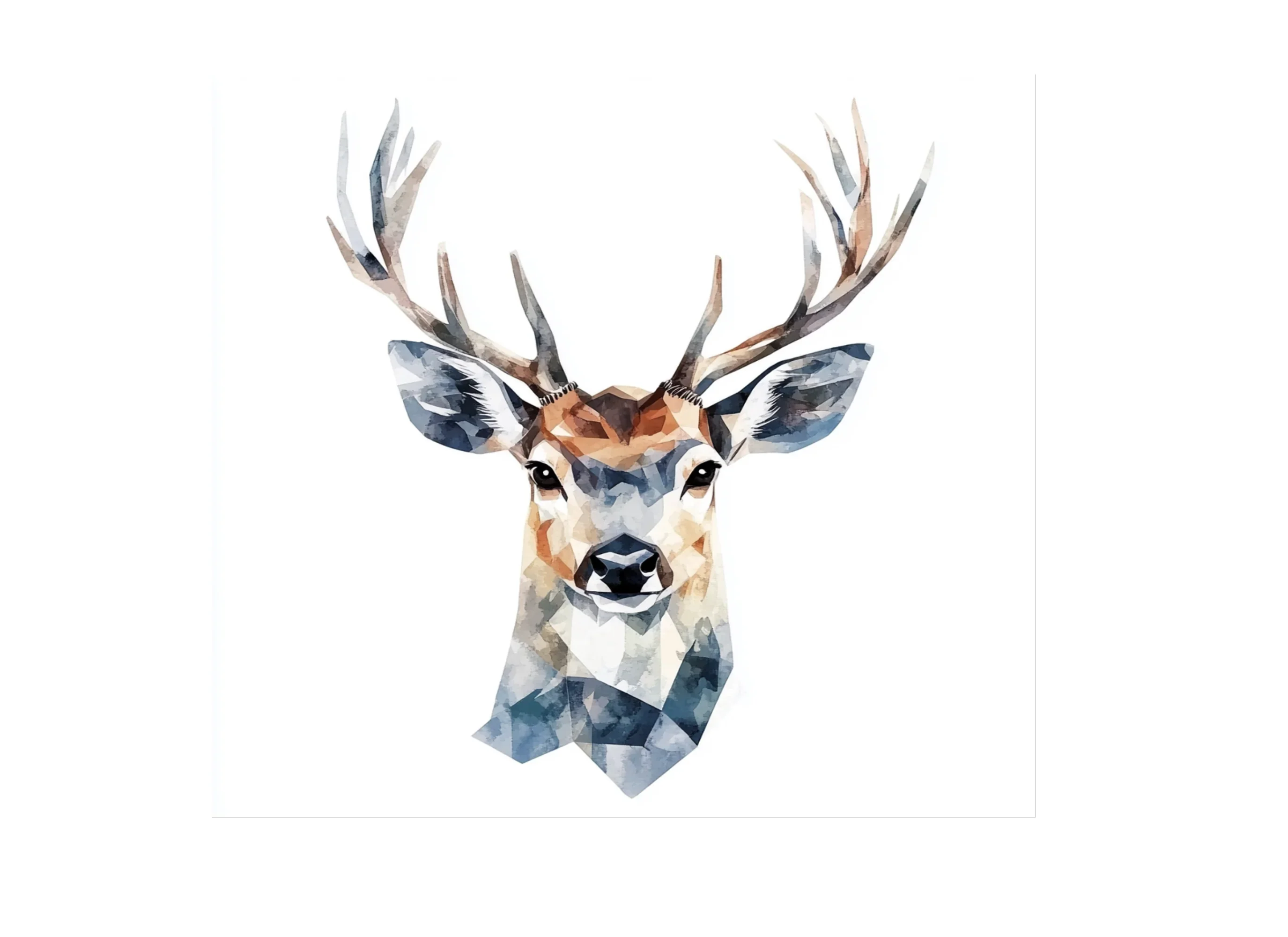 Geometric Deer Head Designs Clipart Bundle - Image 2