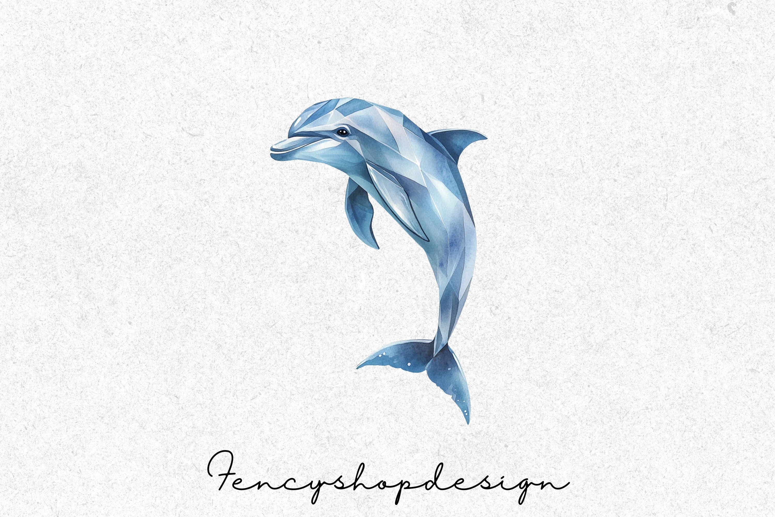 Geometric Dolphin Clipart Bundle - Image 3