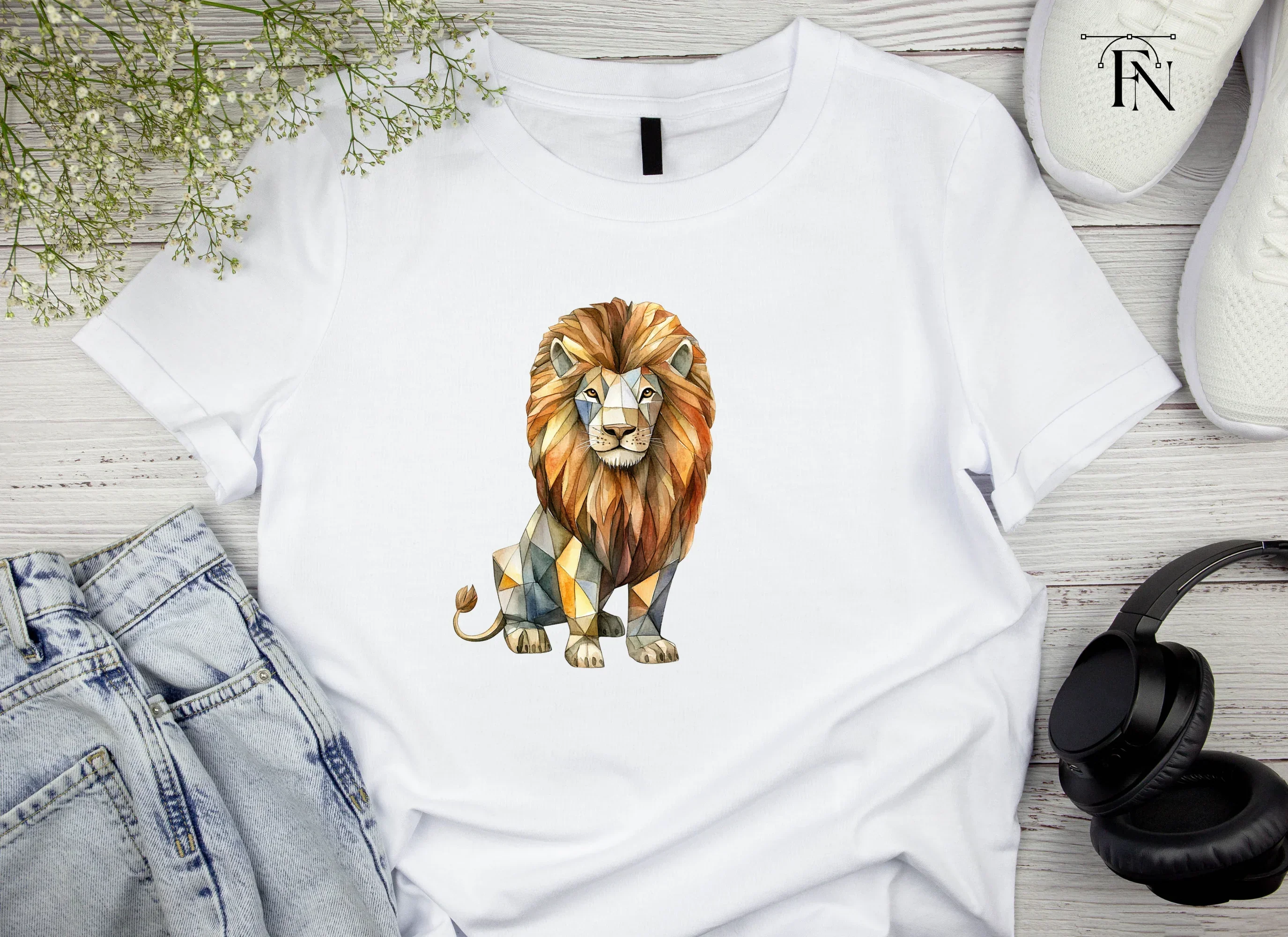 Geometric Lion Clipart Bundle - Image 2