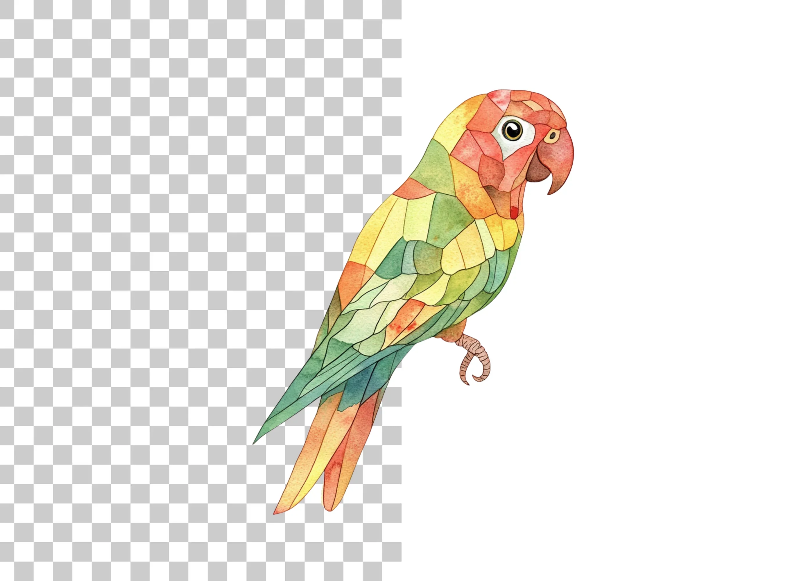 Geometric Parrot Clipart Bundle - Image 2