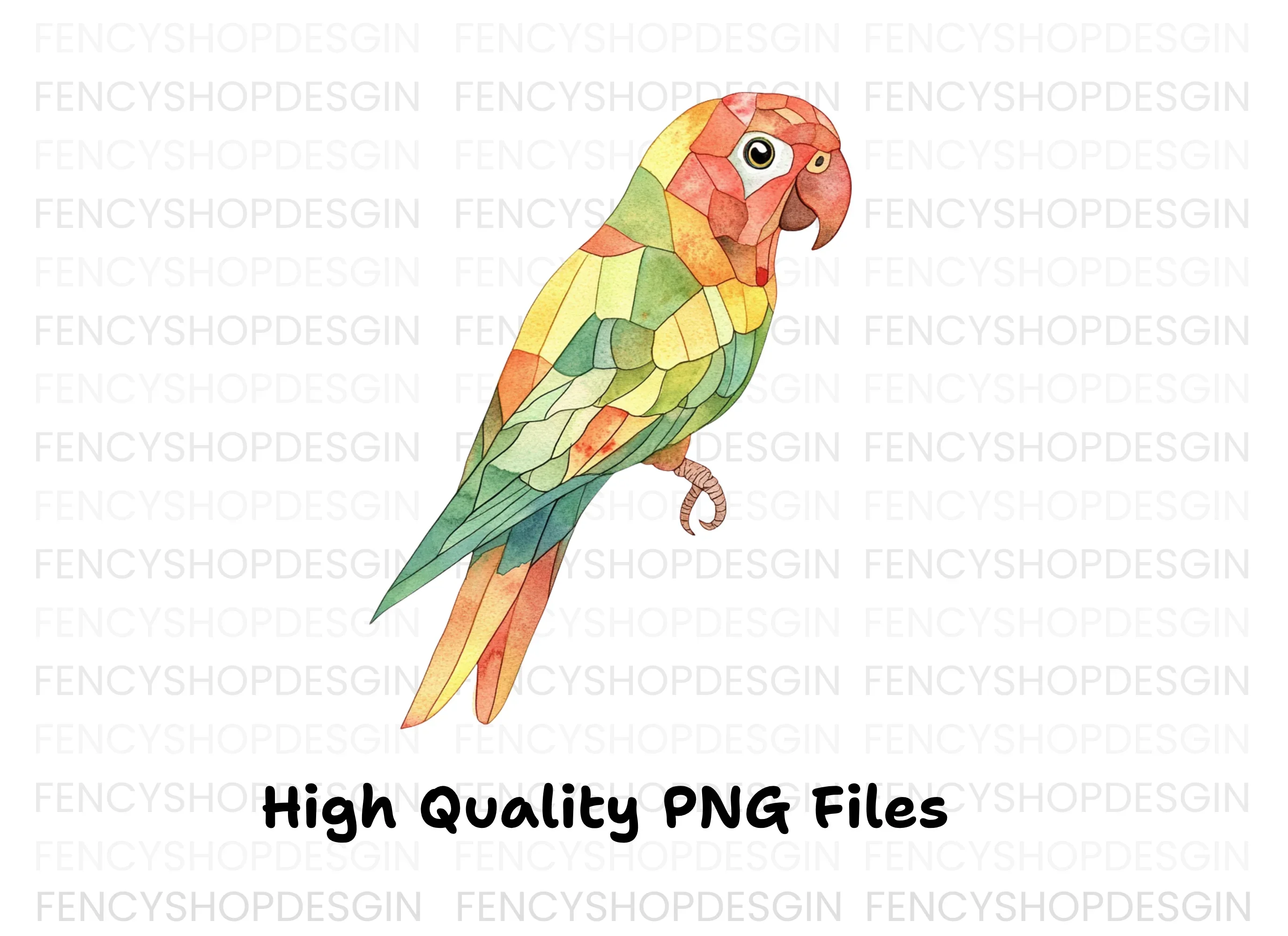 Geometric Parrot Clipart Bundle - Image 3