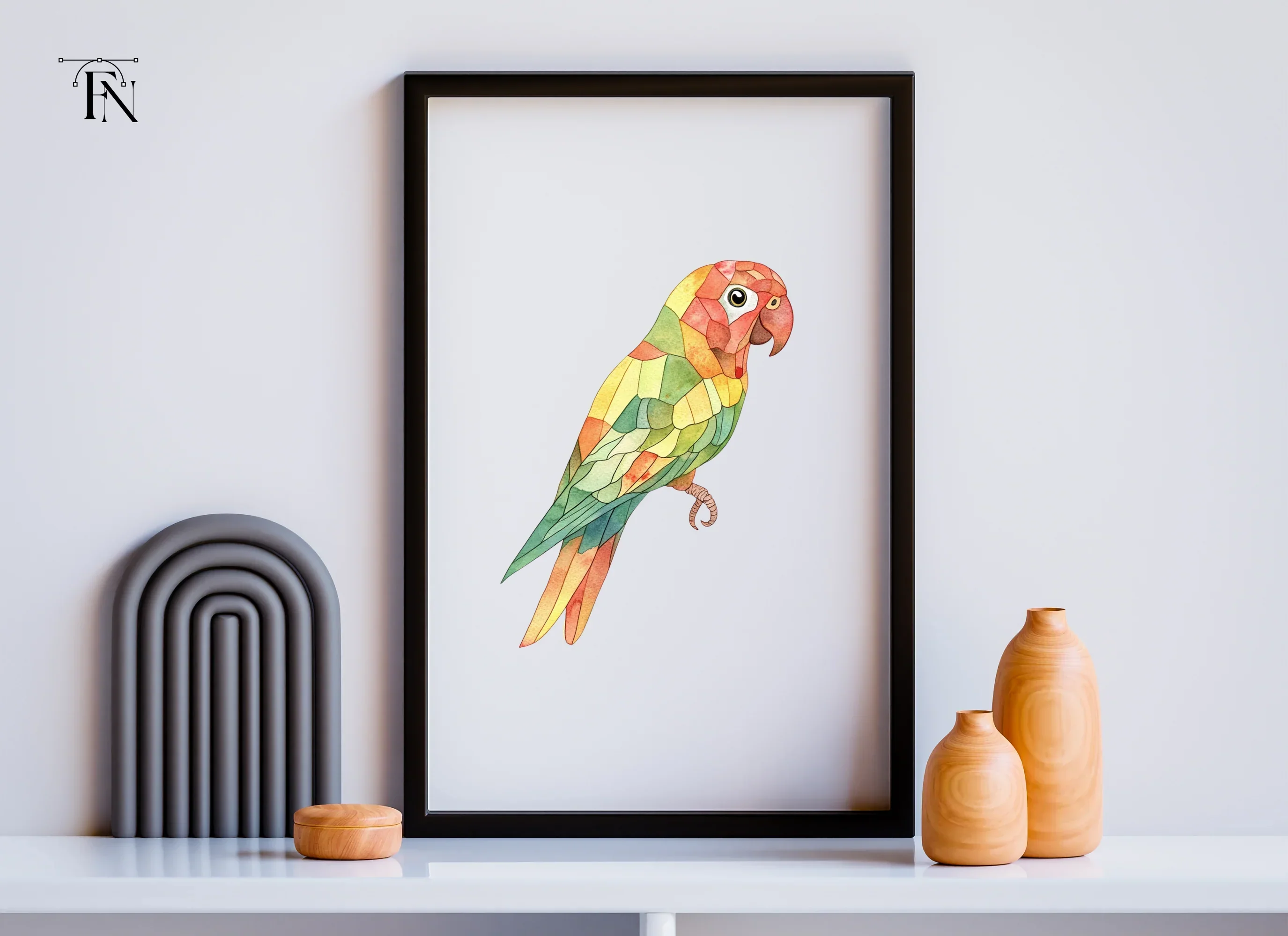 Geometric Parrot Clipart Bundle - Image 6
