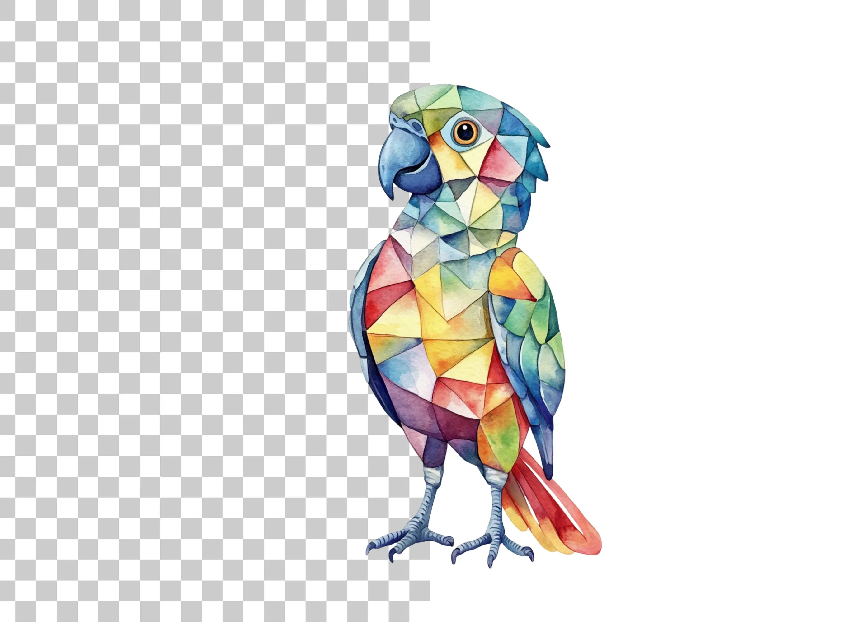 Geometric Parrot Clipart Bundle - Image 2
