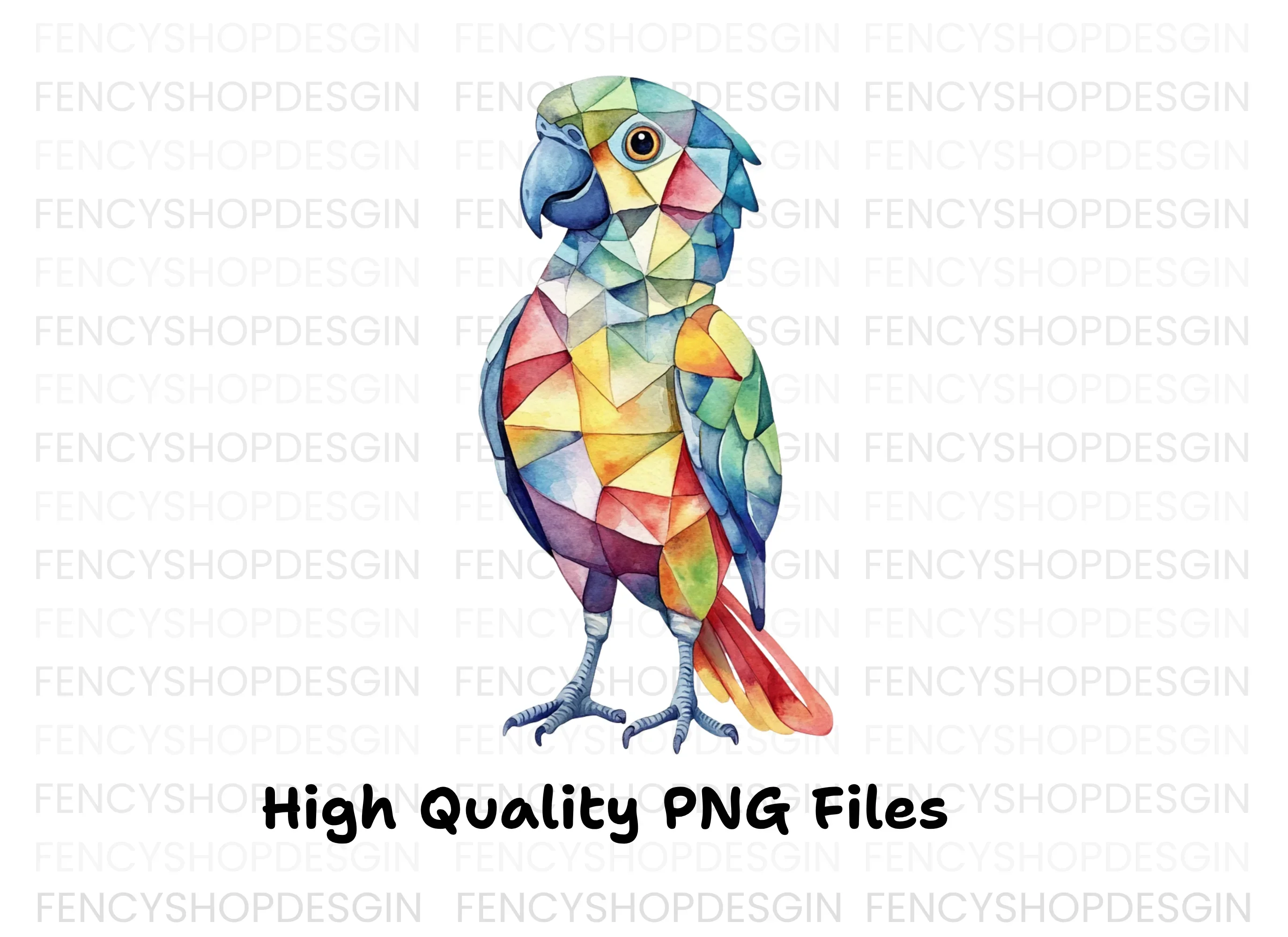 Geometric Parrot Clipart Bundle - Image 3