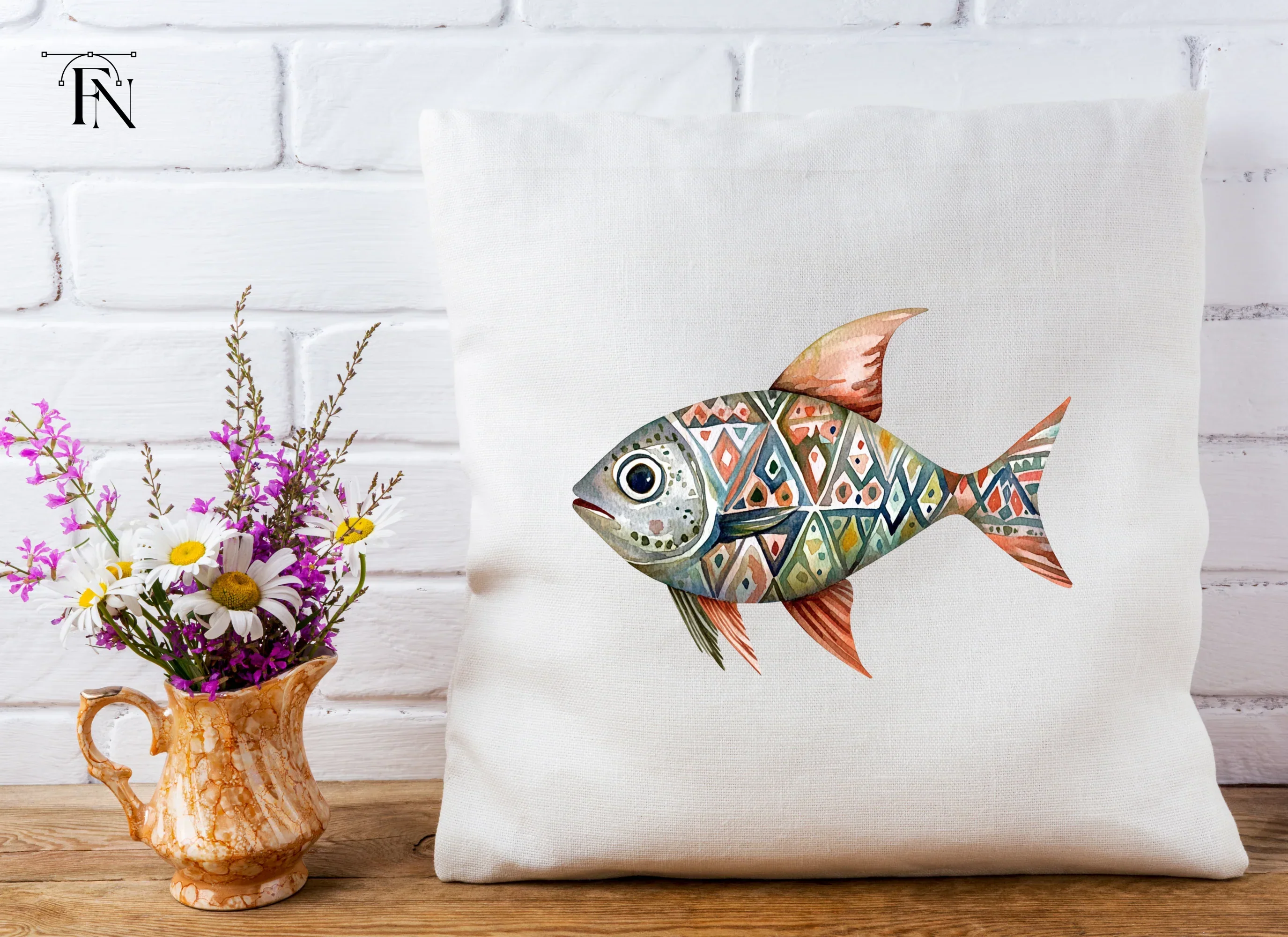 Geometric Patterned Fish Clipart Bundle - Image 5