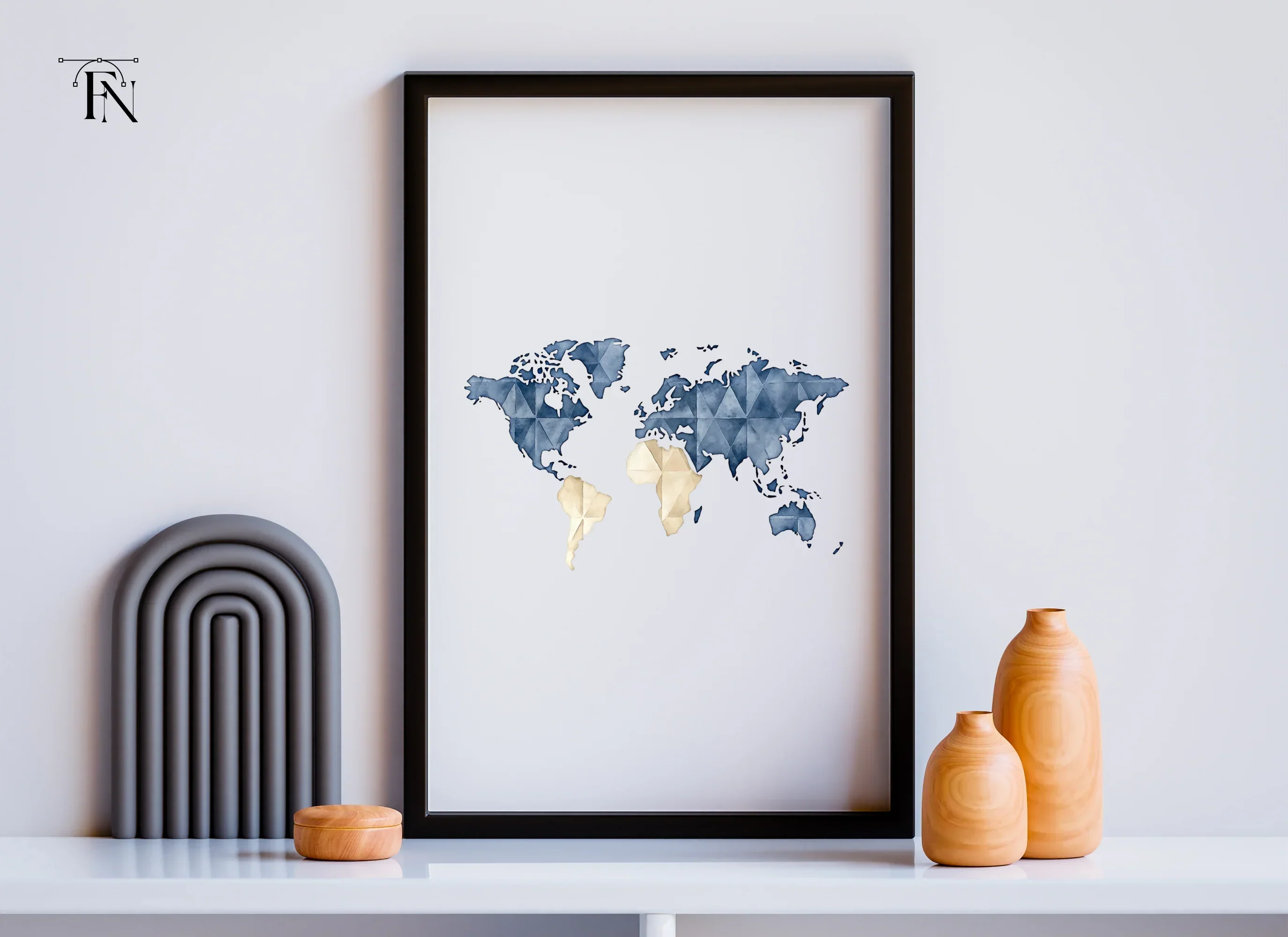 Geometric World Map Clipart Bundle - Image 3