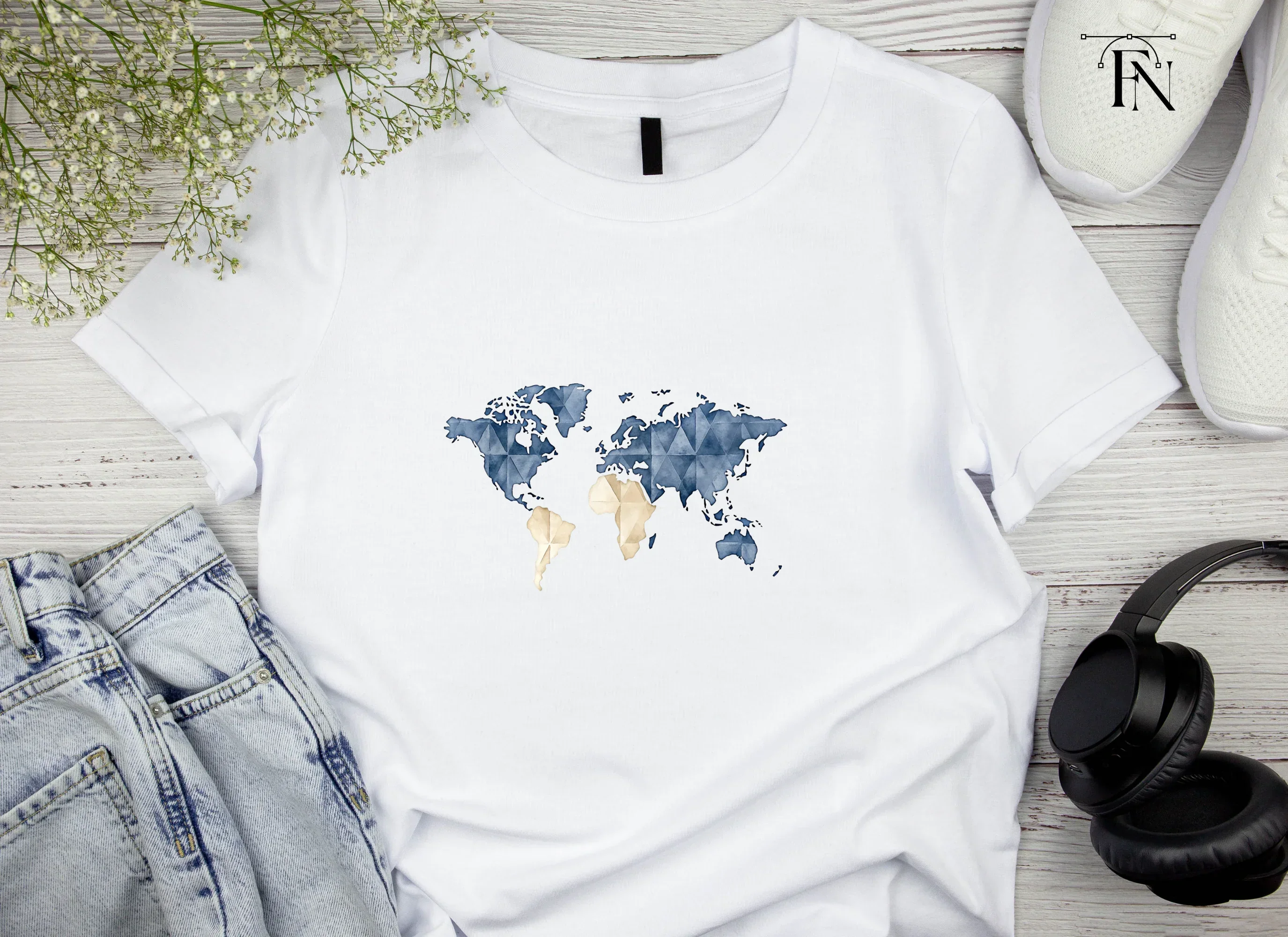 Geometric World Map Clipart Bundle - Image 5