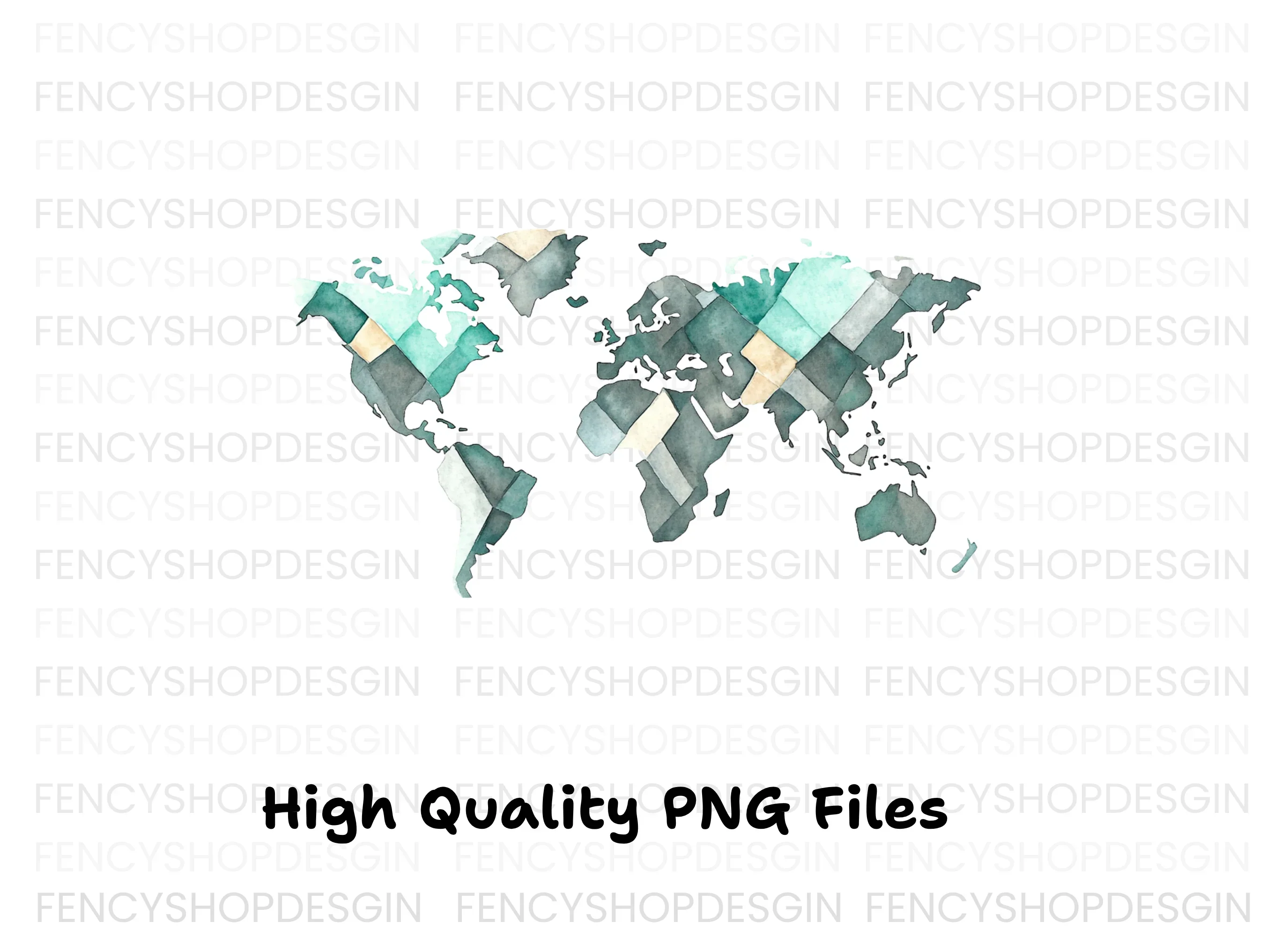 Geometric World Map Clipart Bundle - Image 2