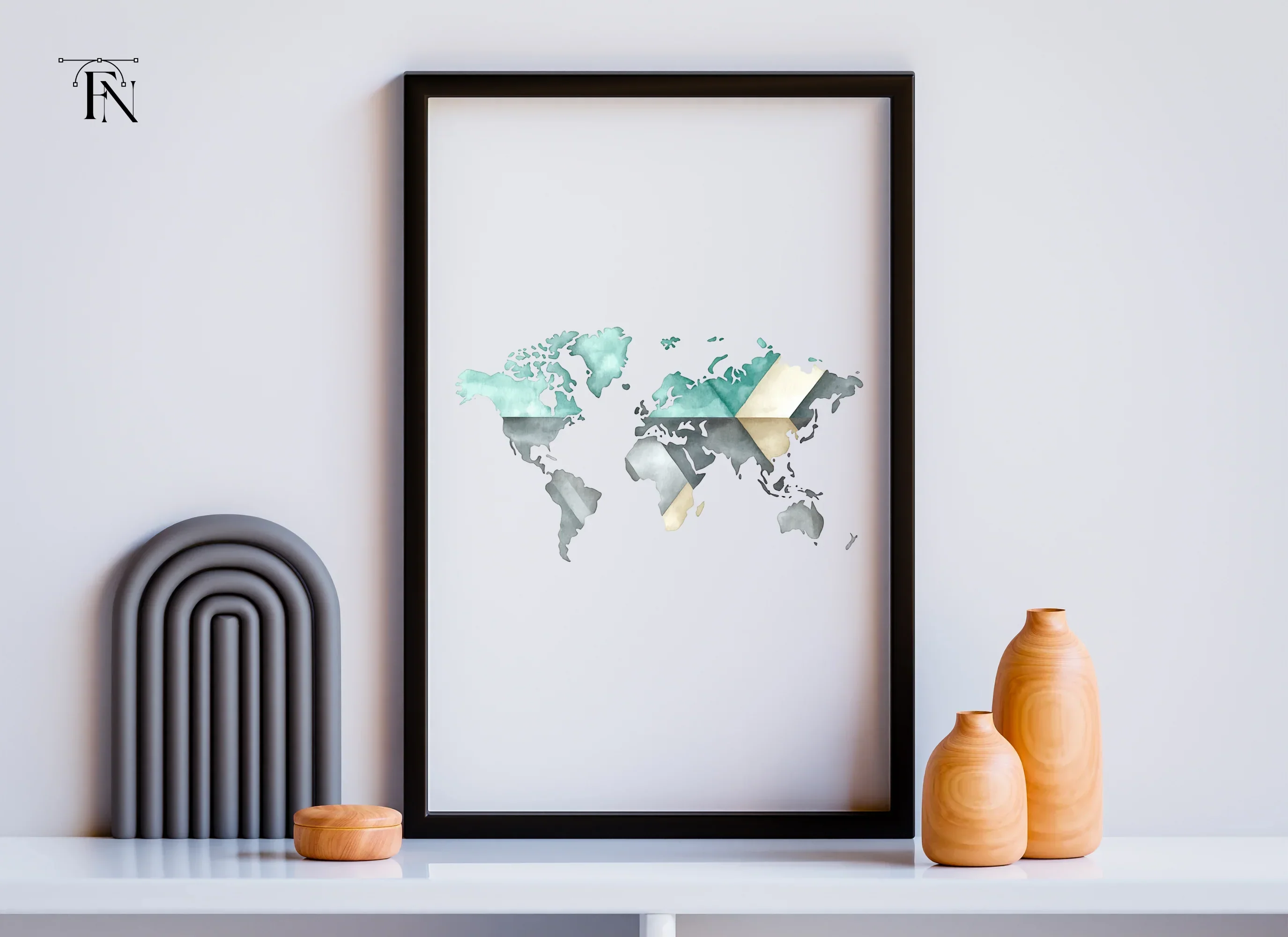 Geometric World Map Clipart Bundle - Image 3