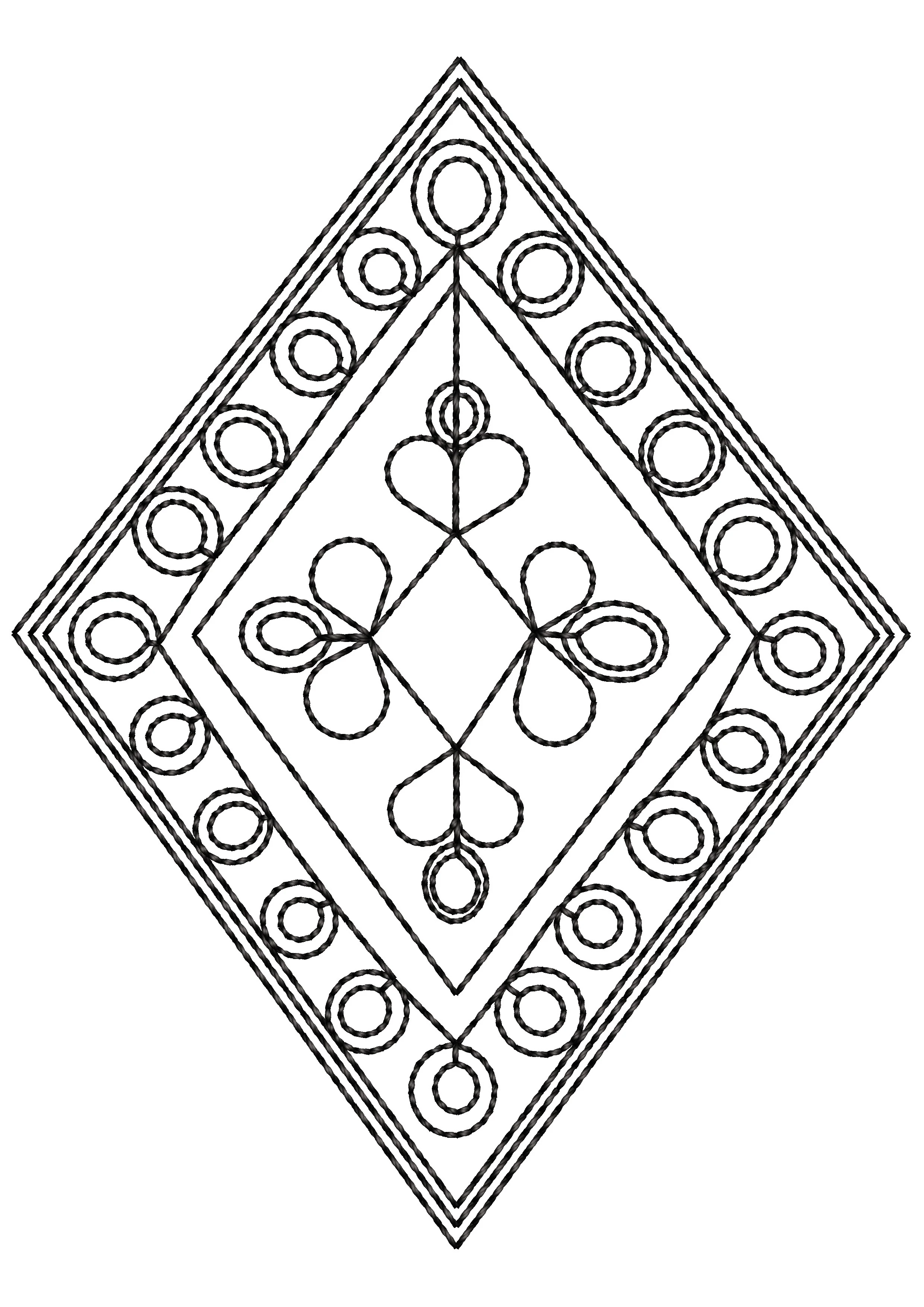 Geometry Stitch Art Embroidery Design